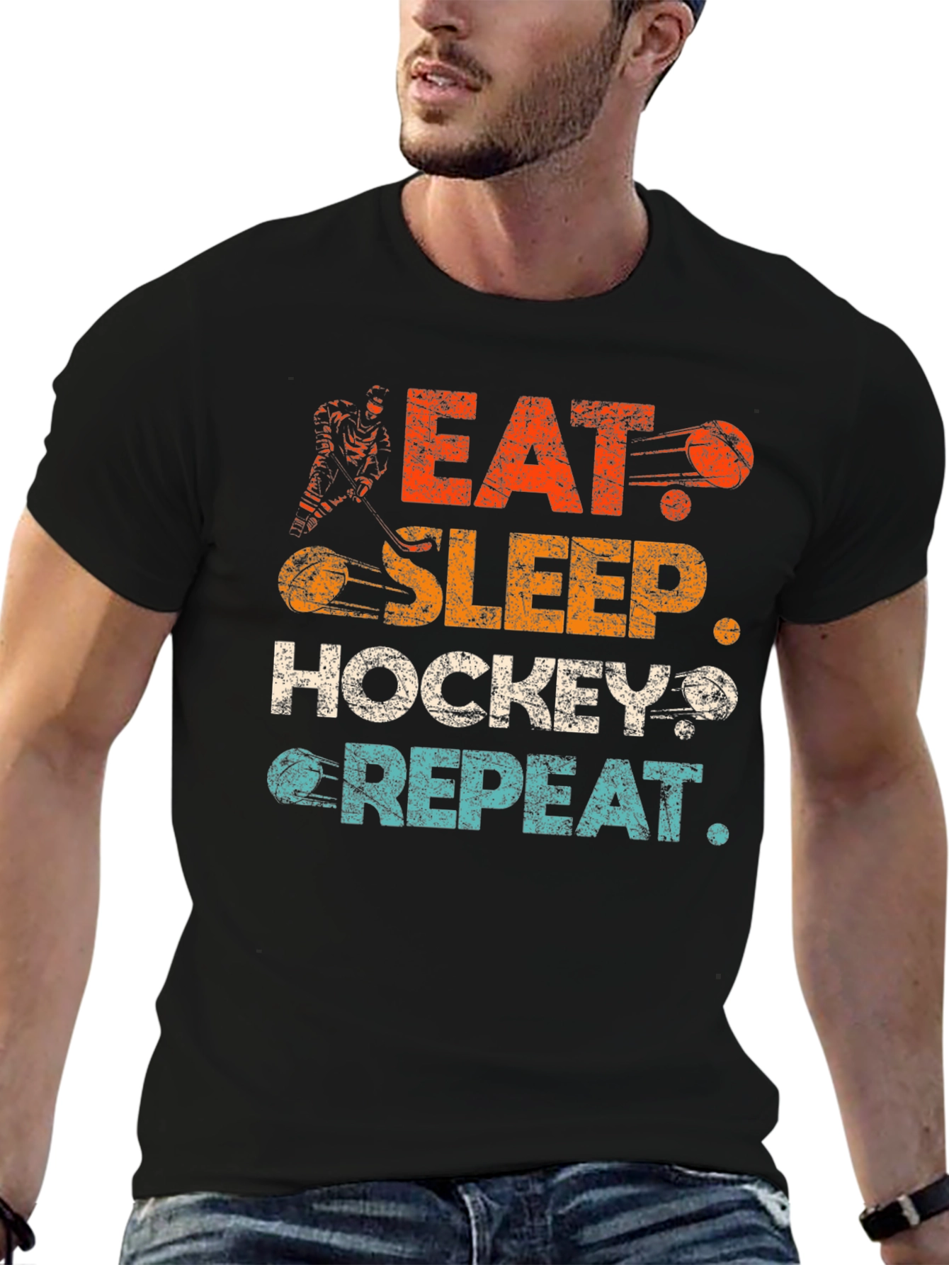 Eat Sleep Hockey Repeat T-Shirt