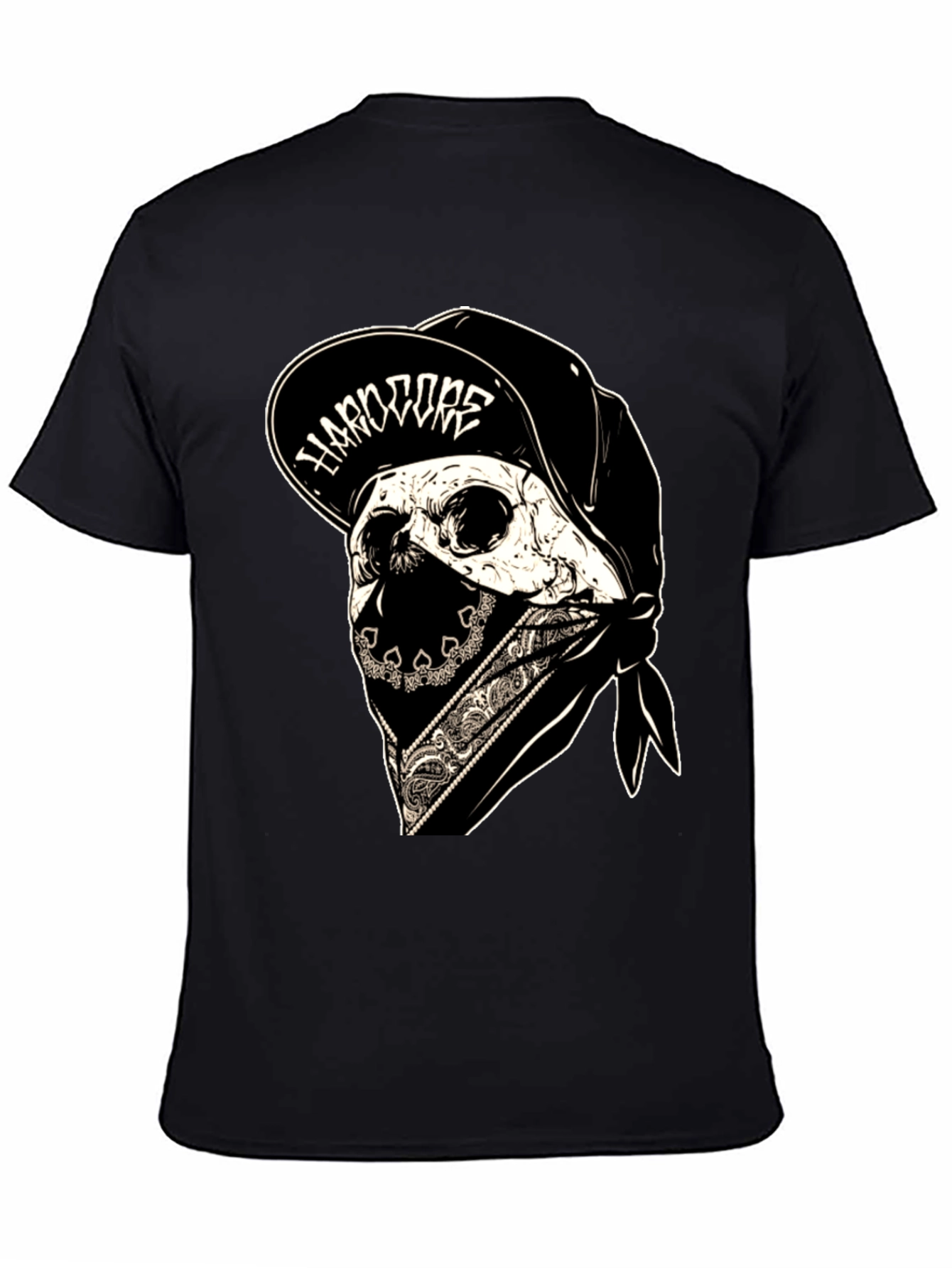 Hardcore Skull Bandana T-Shirt