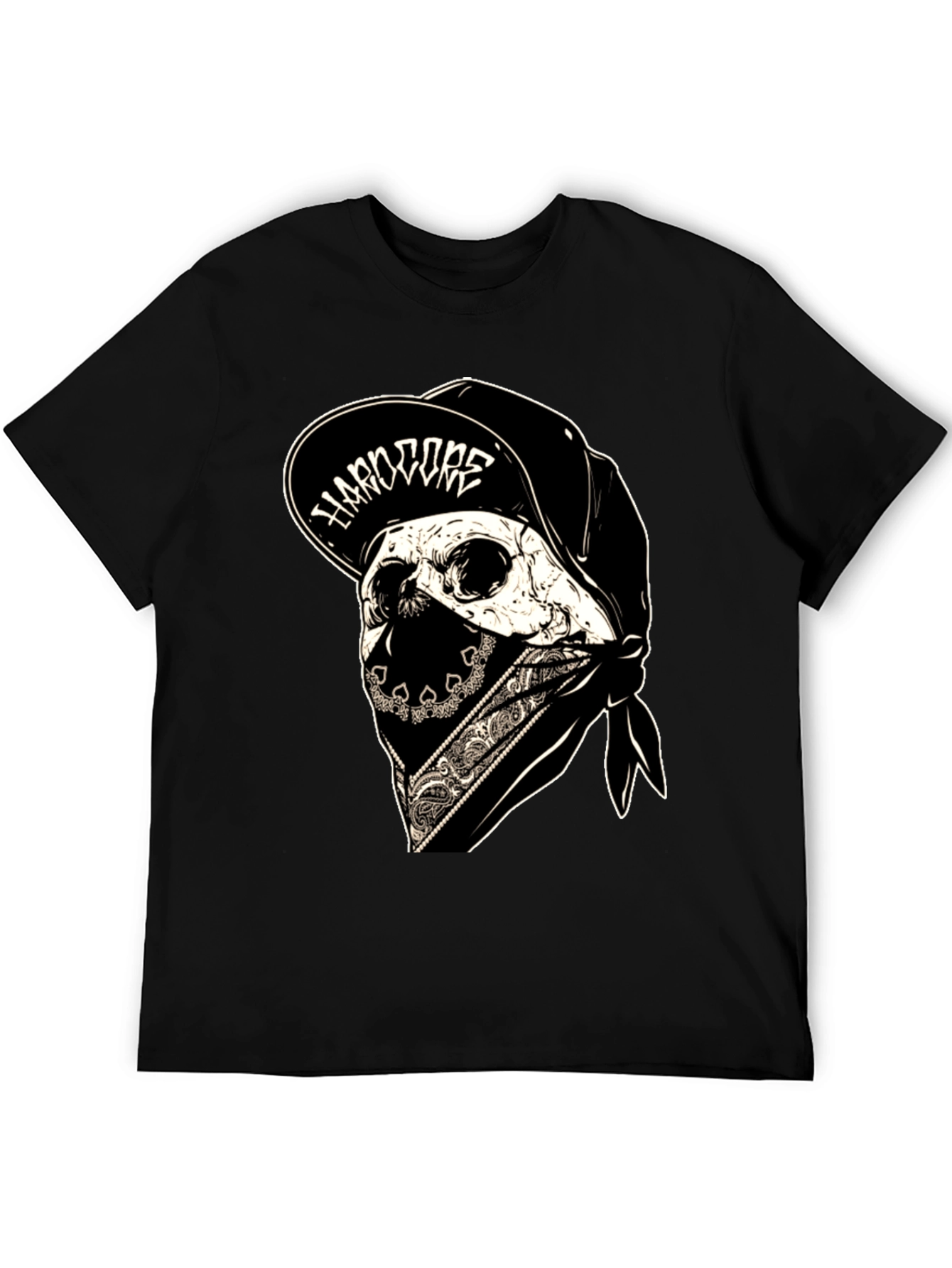 Hardcore Skull Bandana T-Shirt