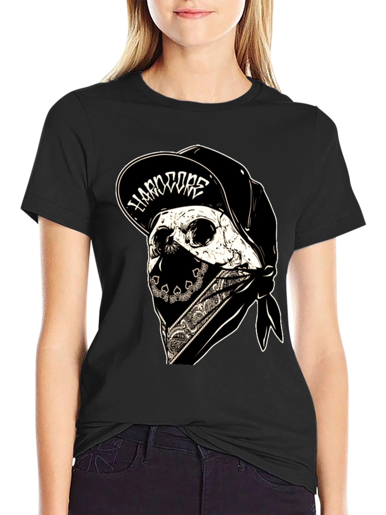 Hardcore Skull Bandana T-Shirt