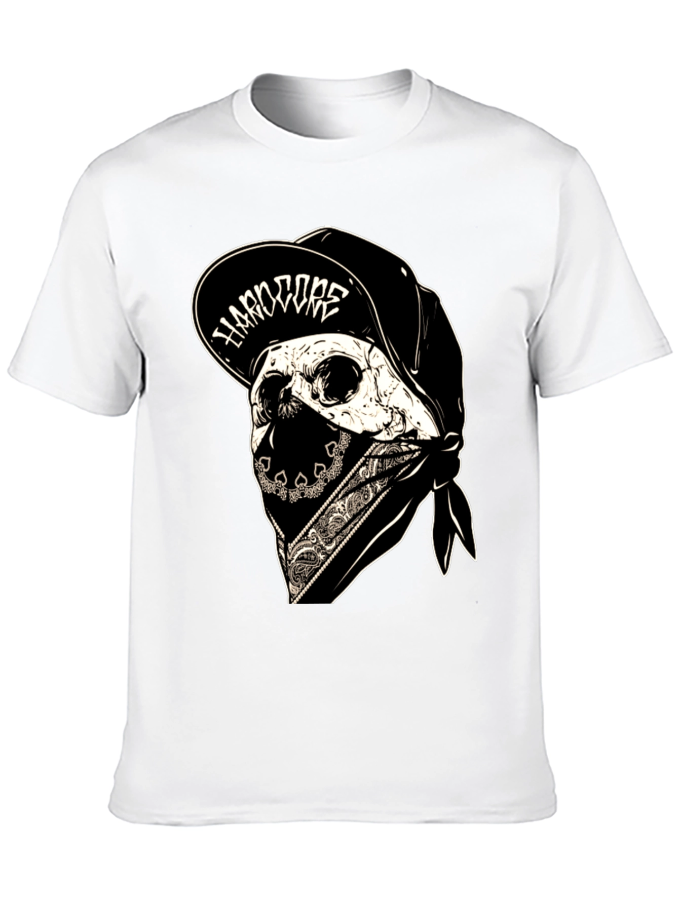 Hardcore Skull Bandana T-Shirt