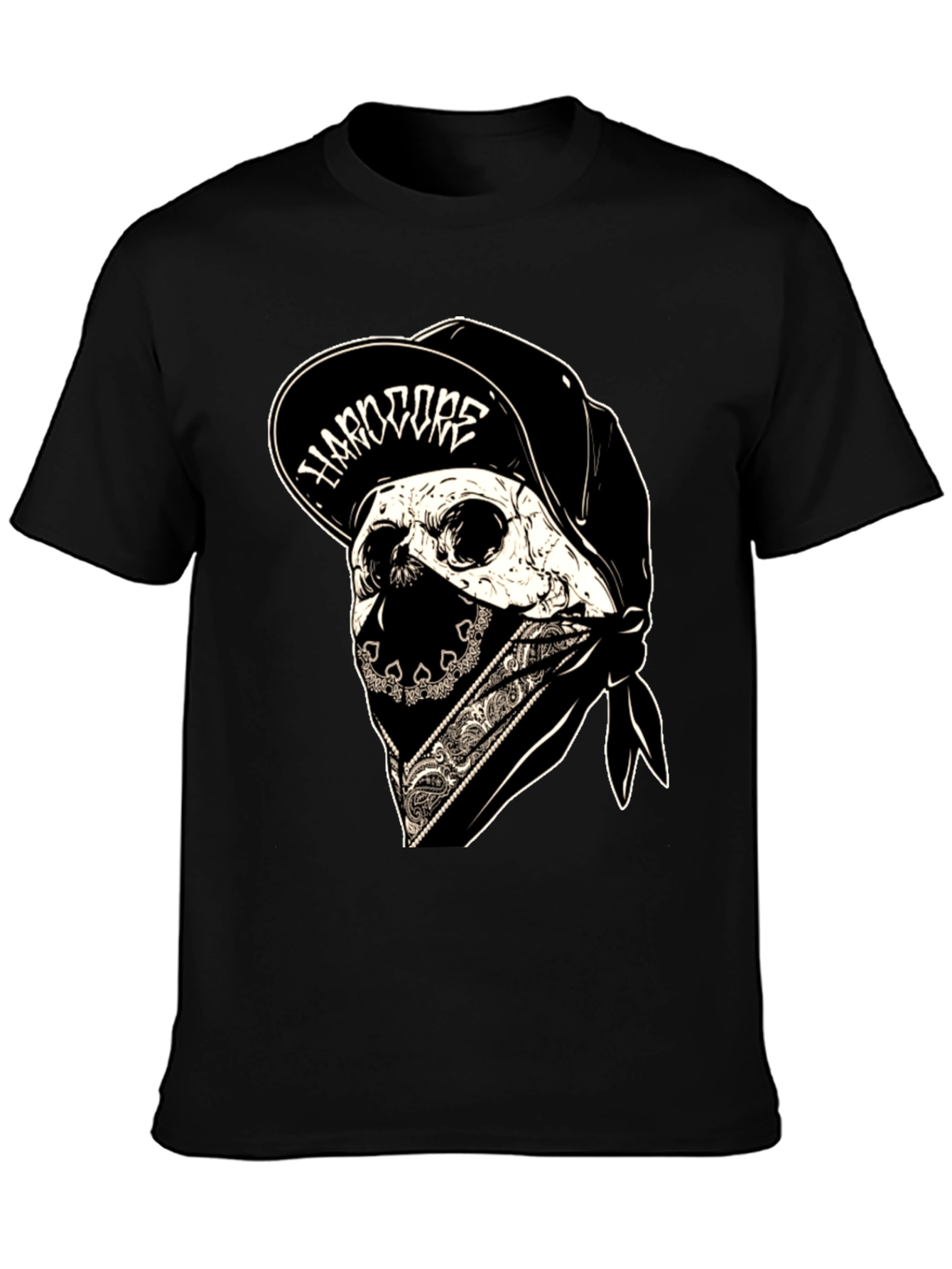 Hardcore Skull Bandana T-Shirt