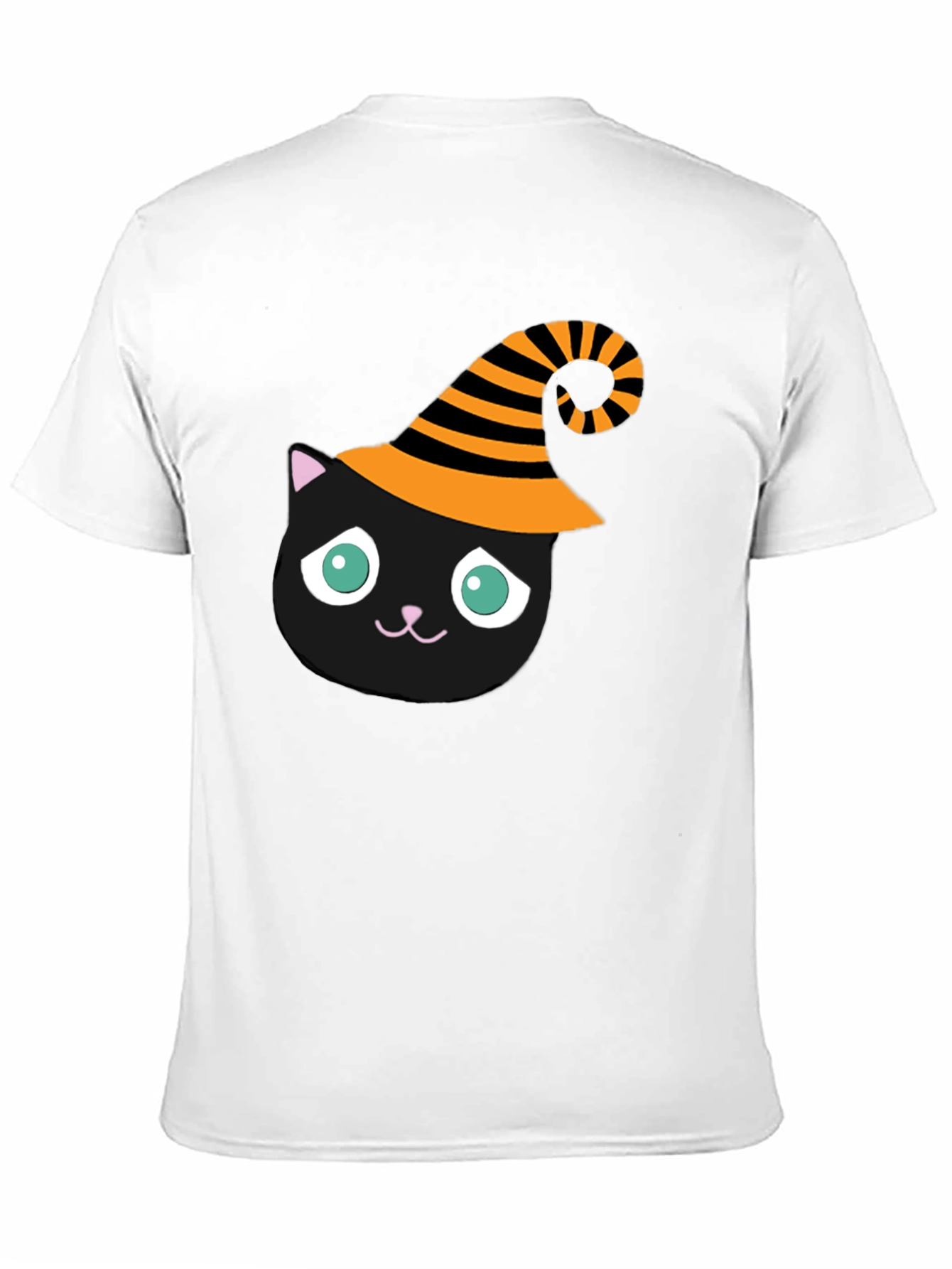 Halloween Cat T-Shirt - Witch Hat Black Cat Tee