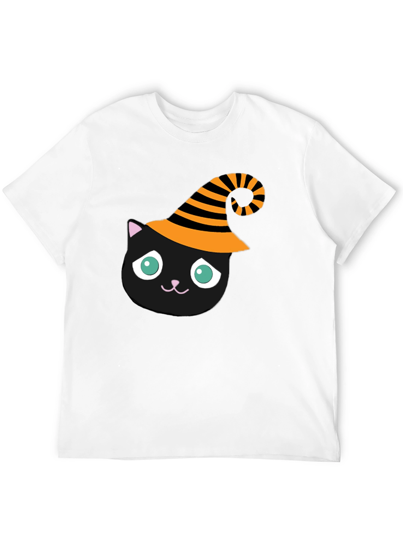 Halloween Cat T-Shirt - Witch Hat Black Cat Tee
