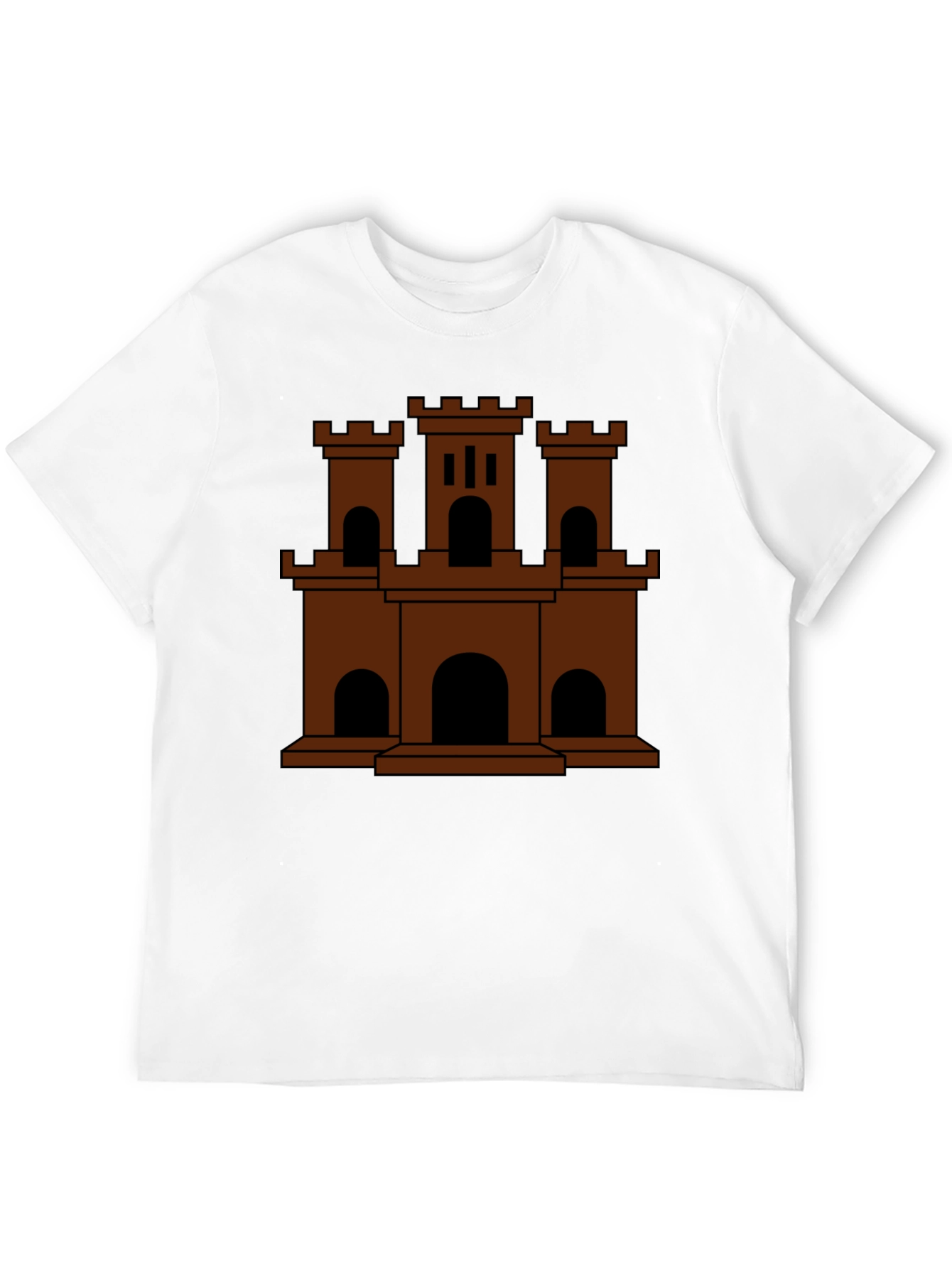 Castle Graphic Tee - Classic Brown Design
