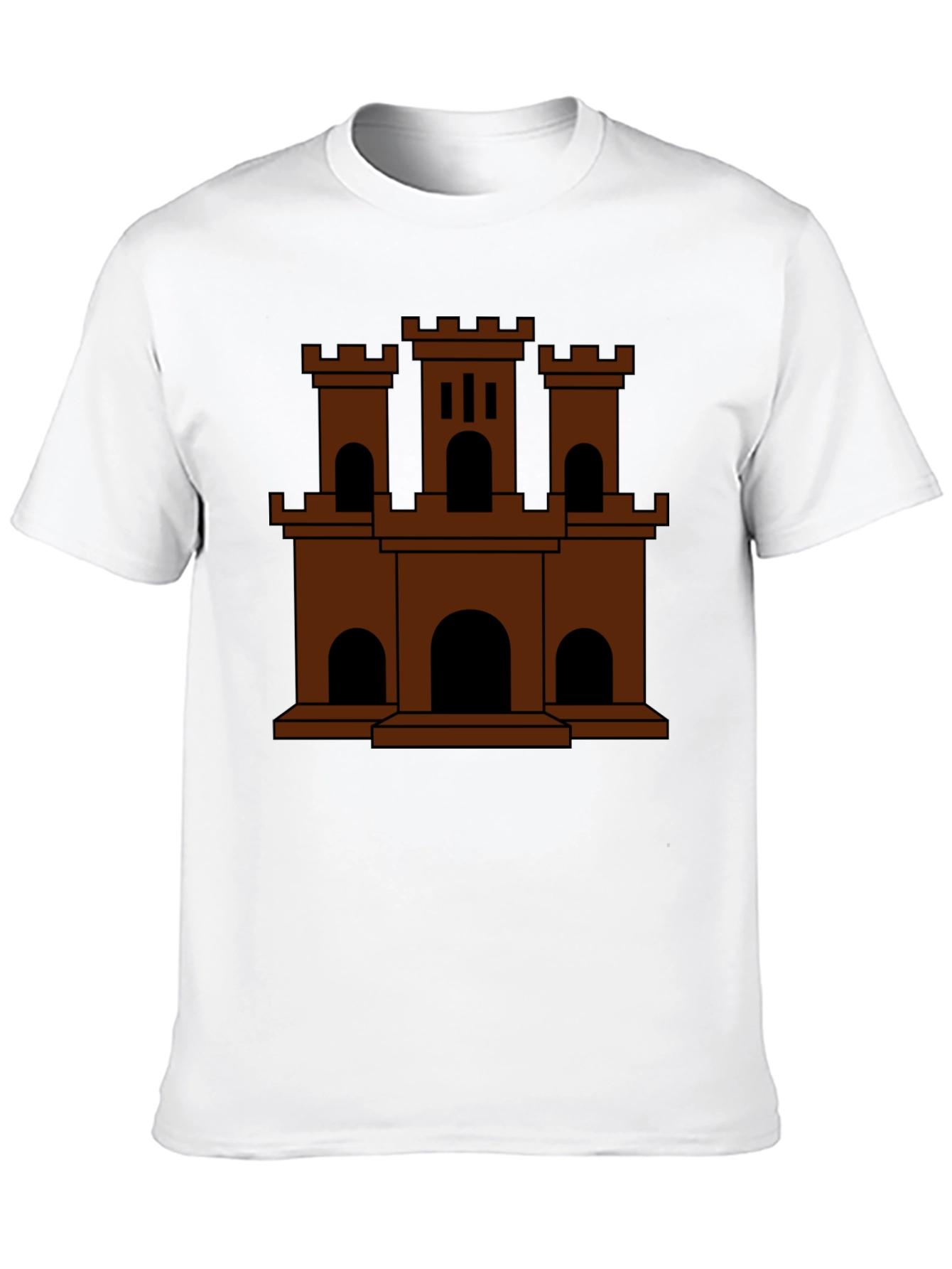 Castle Graphic Tee - Classic Brown Design