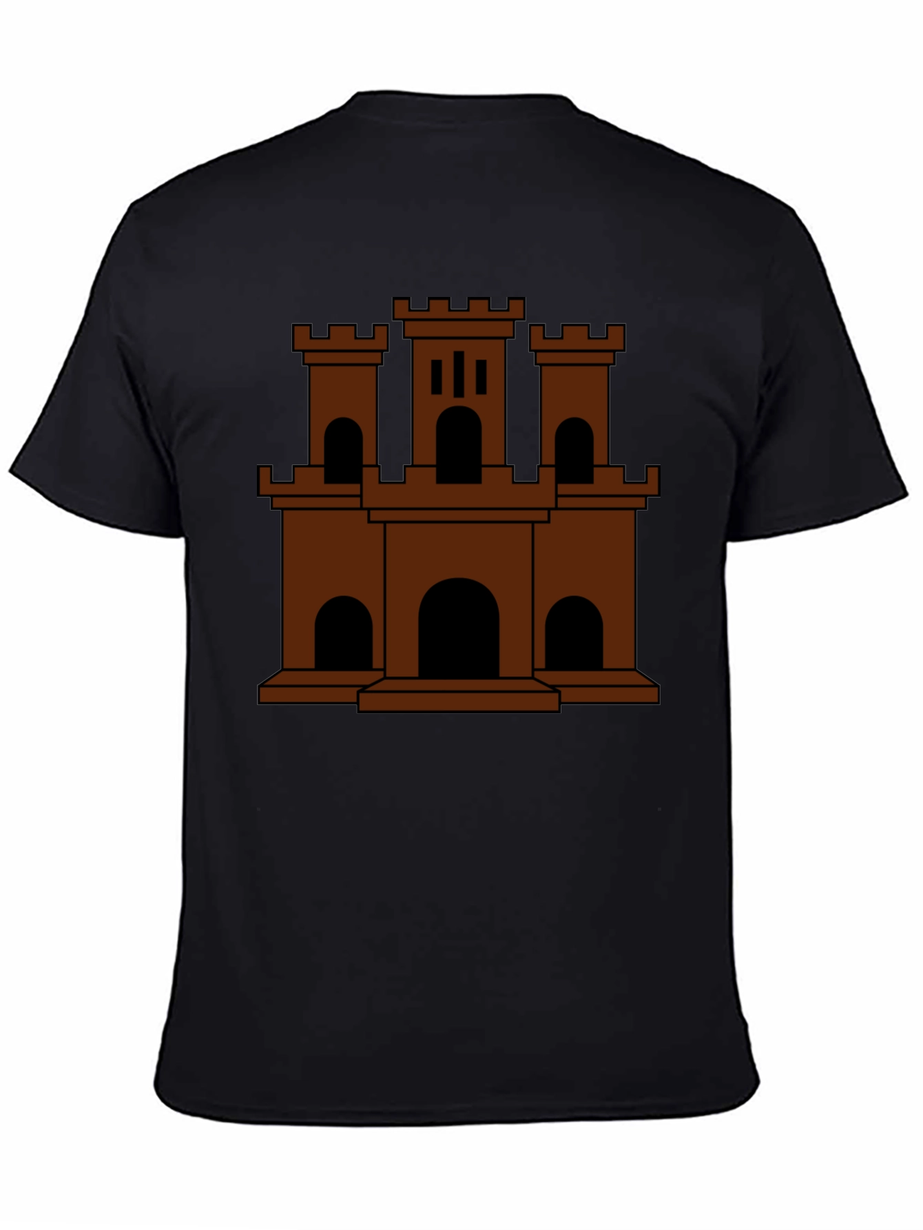Castle Graphic Tee - Classic Brown Design