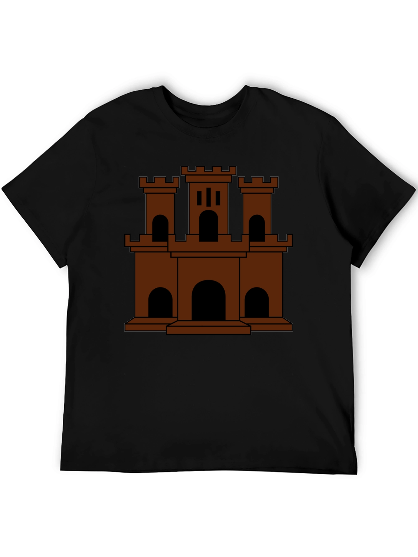 Castle Graphic Tee - Classic Brown Design