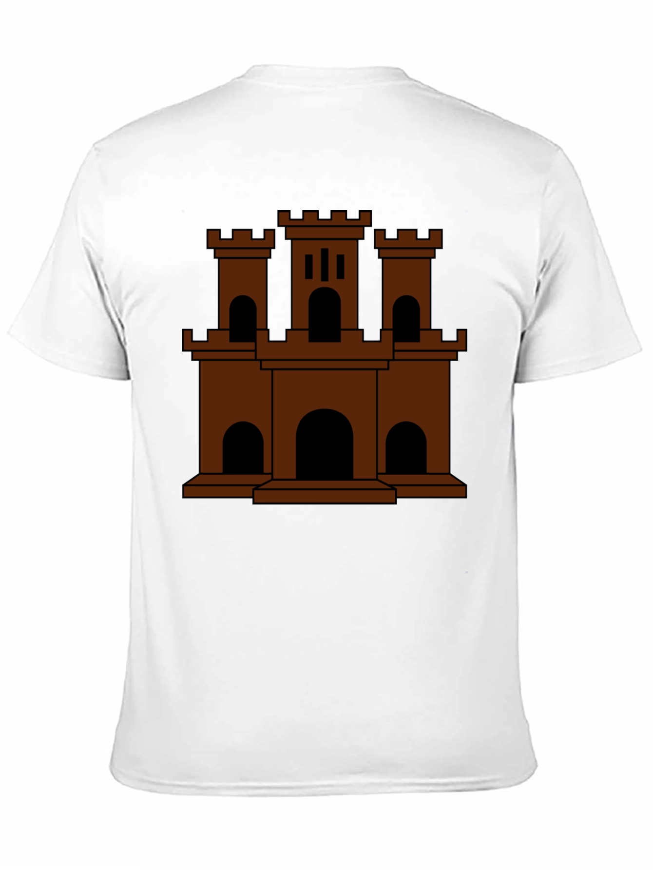 Castle Graphic Tee - Classic Brown Design