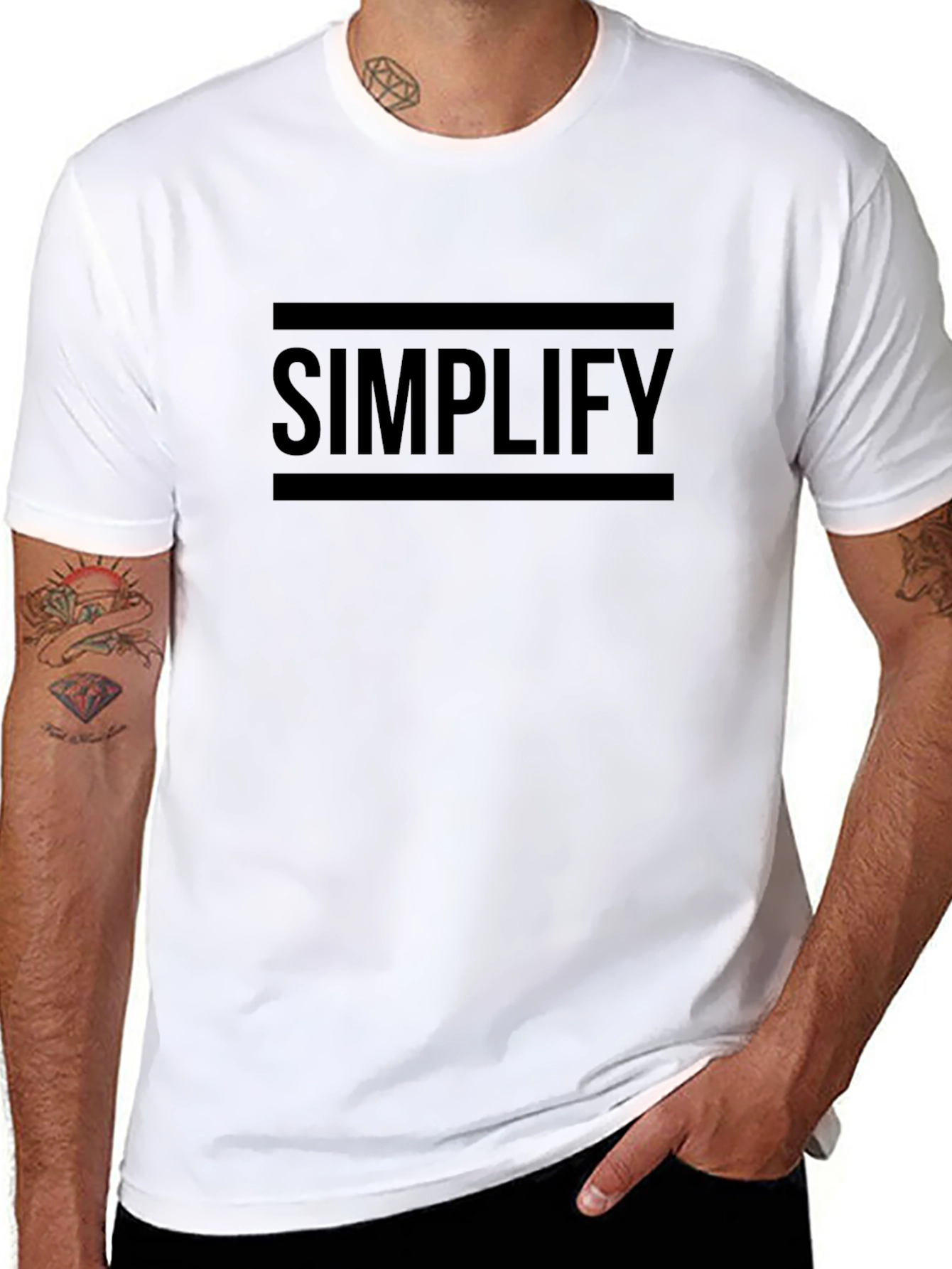 Simplify Black Graphic Tee - Minimalist Design