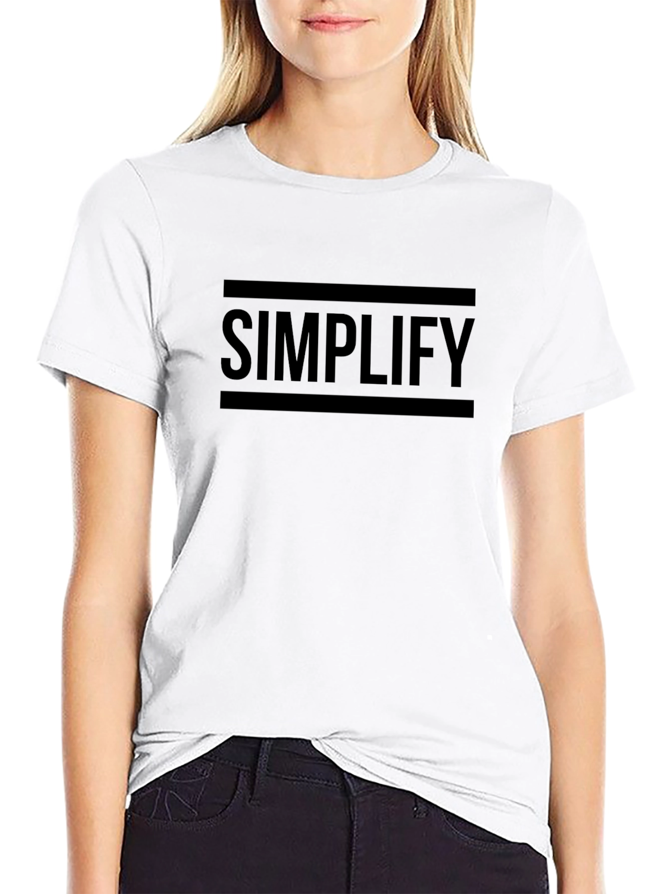 Simplify Black Graphic Tee - Minimalist Design