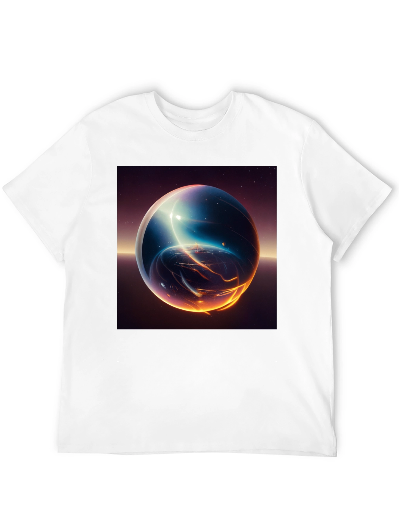 Cosmic Sphere Graphic T-Shirt - Premium Black Tee