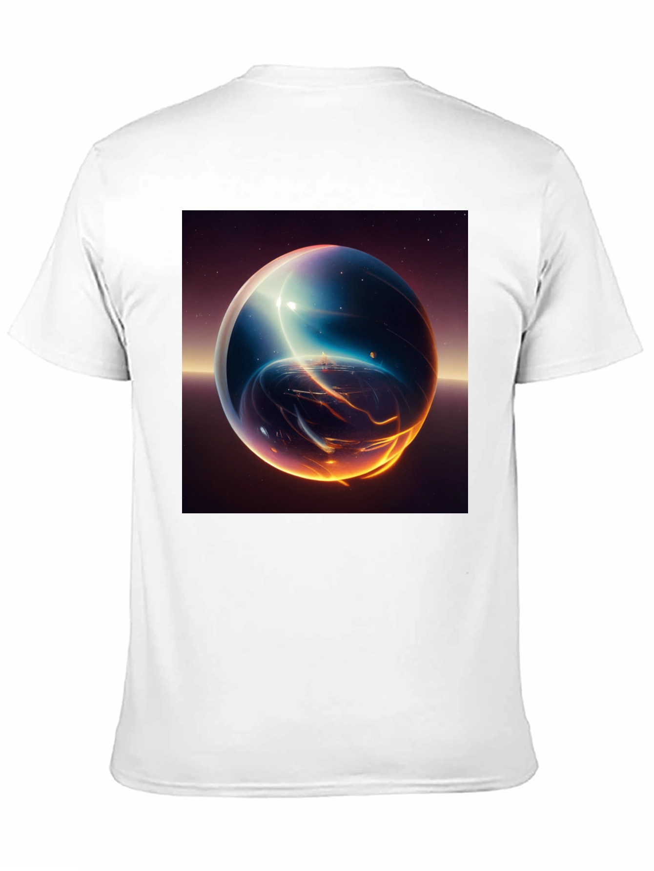 Cosmic Sphere Graphic T-Shirt - Premium Black Tee