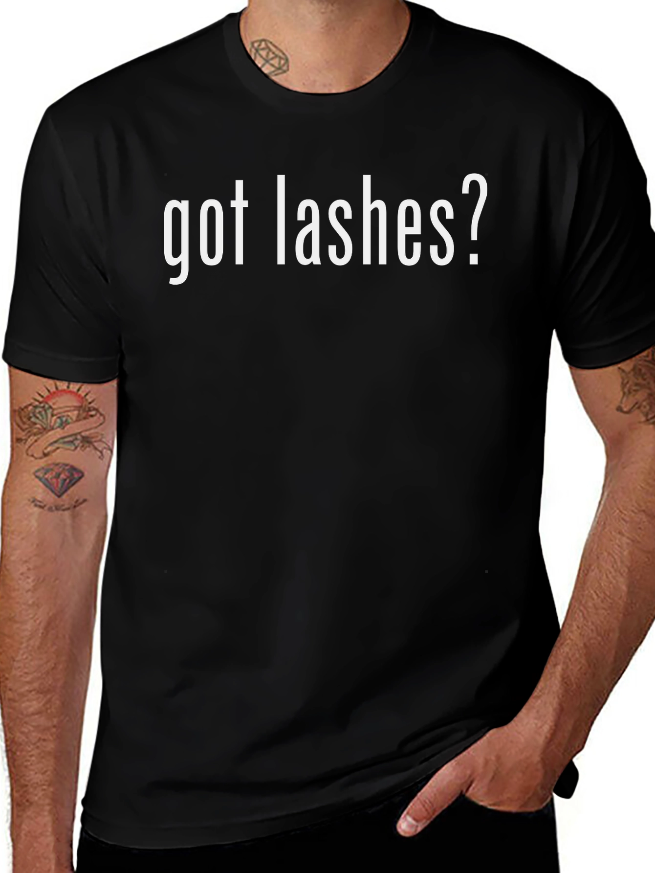 Got Lashes? Black Graphic T-Shirt