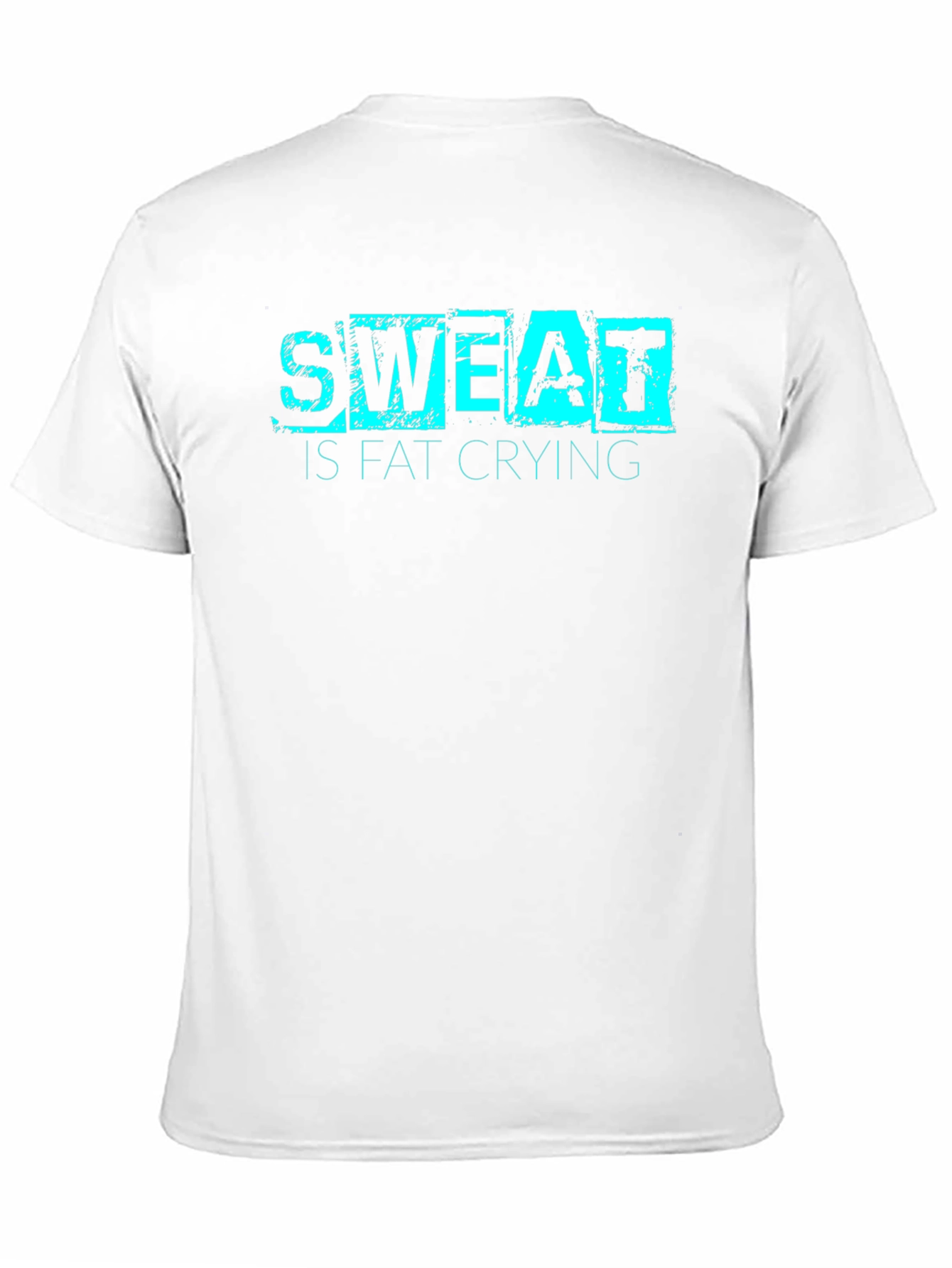 Sweat is Fat Crying Graphic Tee - Black