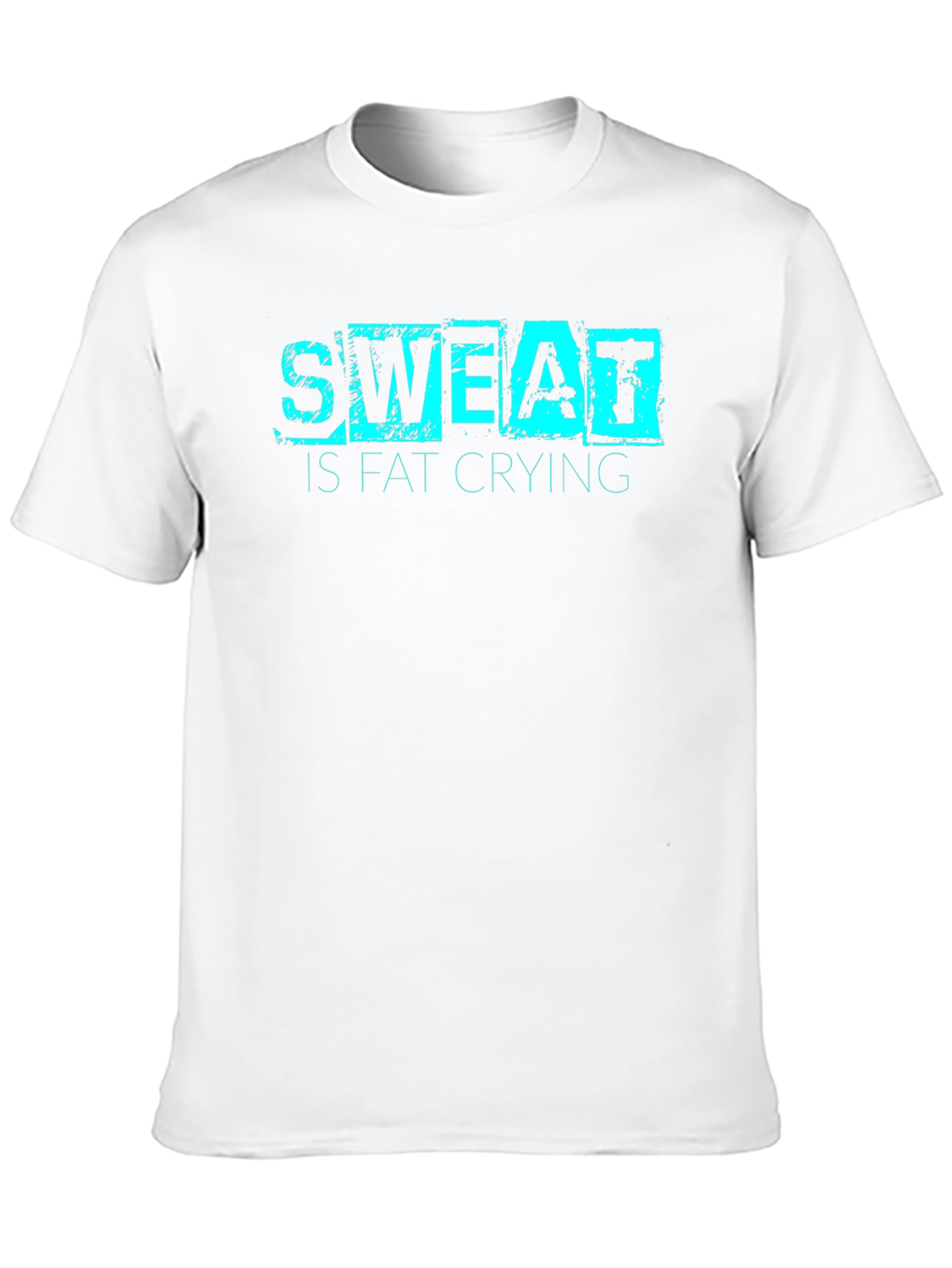 Sweat is Fat Crying Graphic Tee - Black