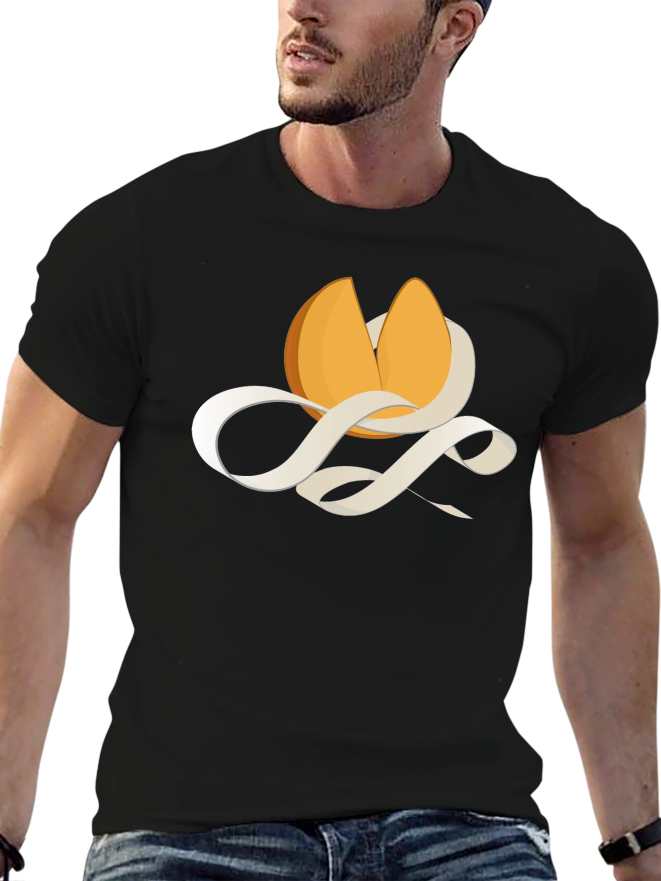 Fortune Cookie Graphic Tee - Mens Black T-Shirt
