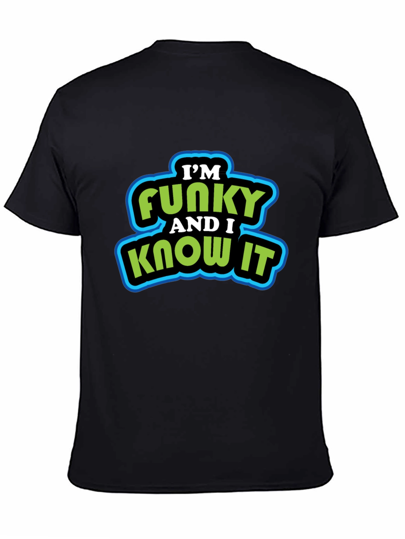 Funky and I Know It Mens Black Graphic T-Shirt