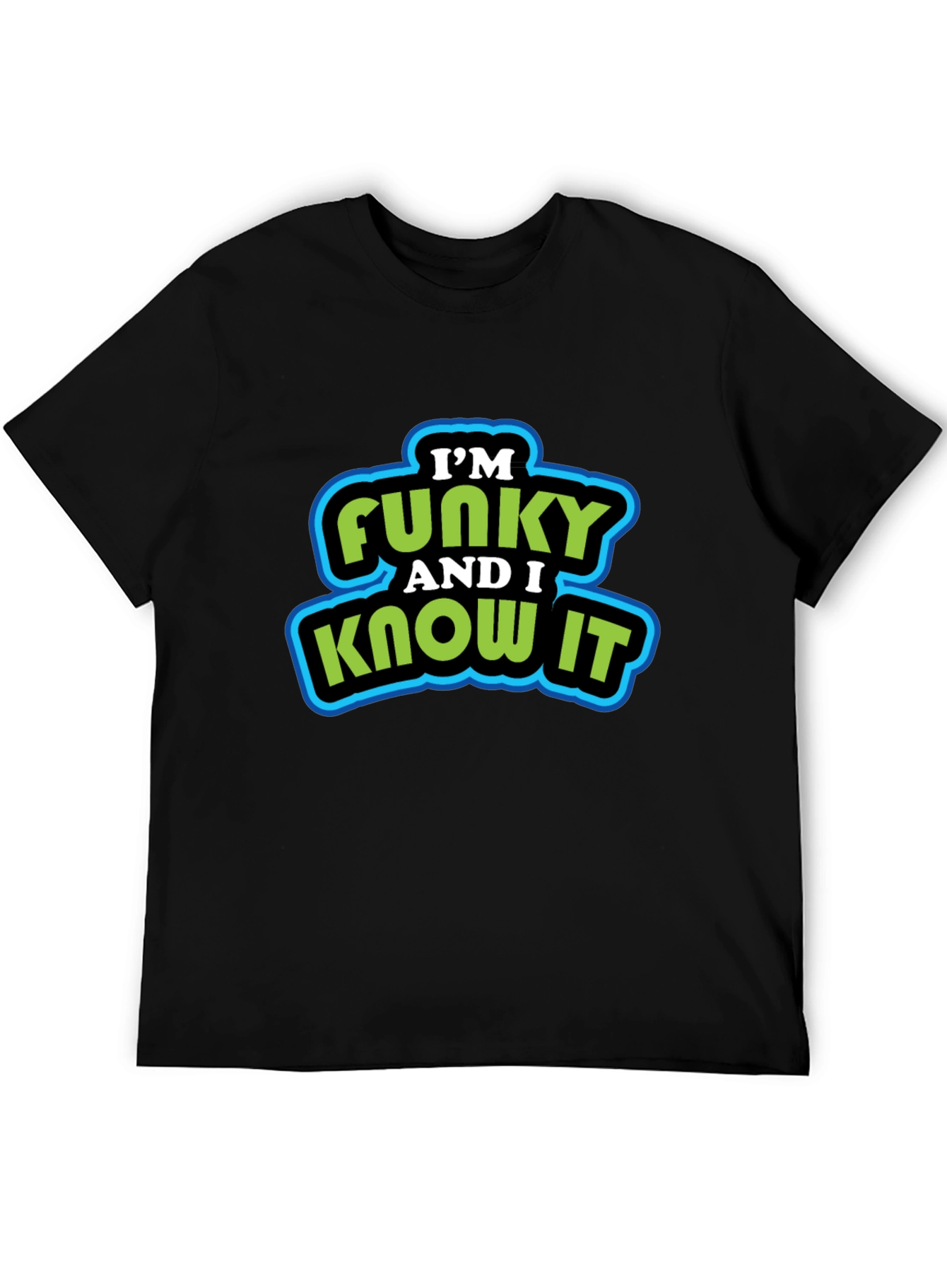 Funky and I Know It Mens Black Graphic T-Shirt