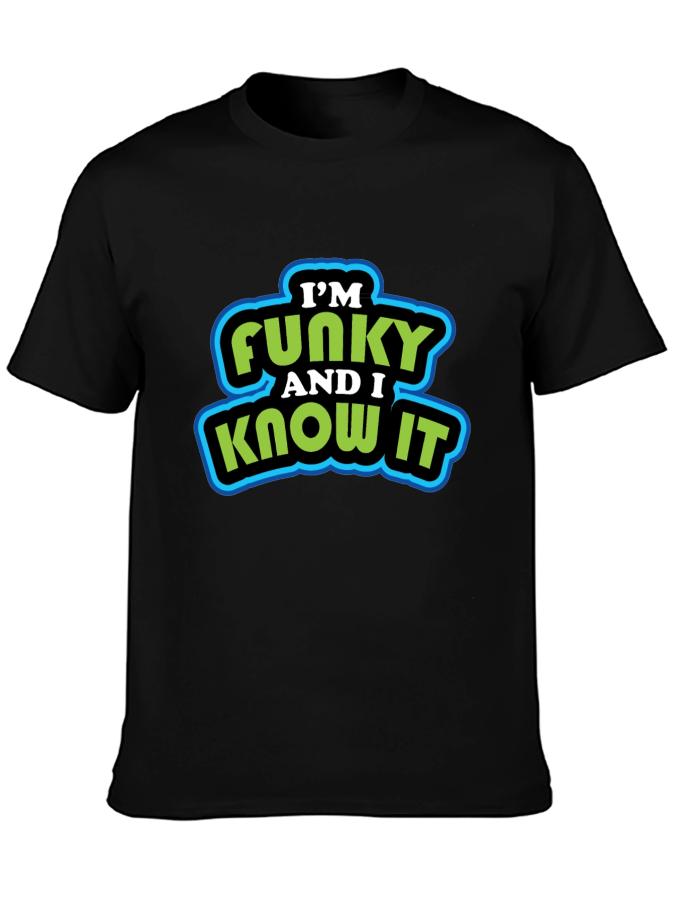 Funky and I Know It Mens Black Graphic T-Shirt