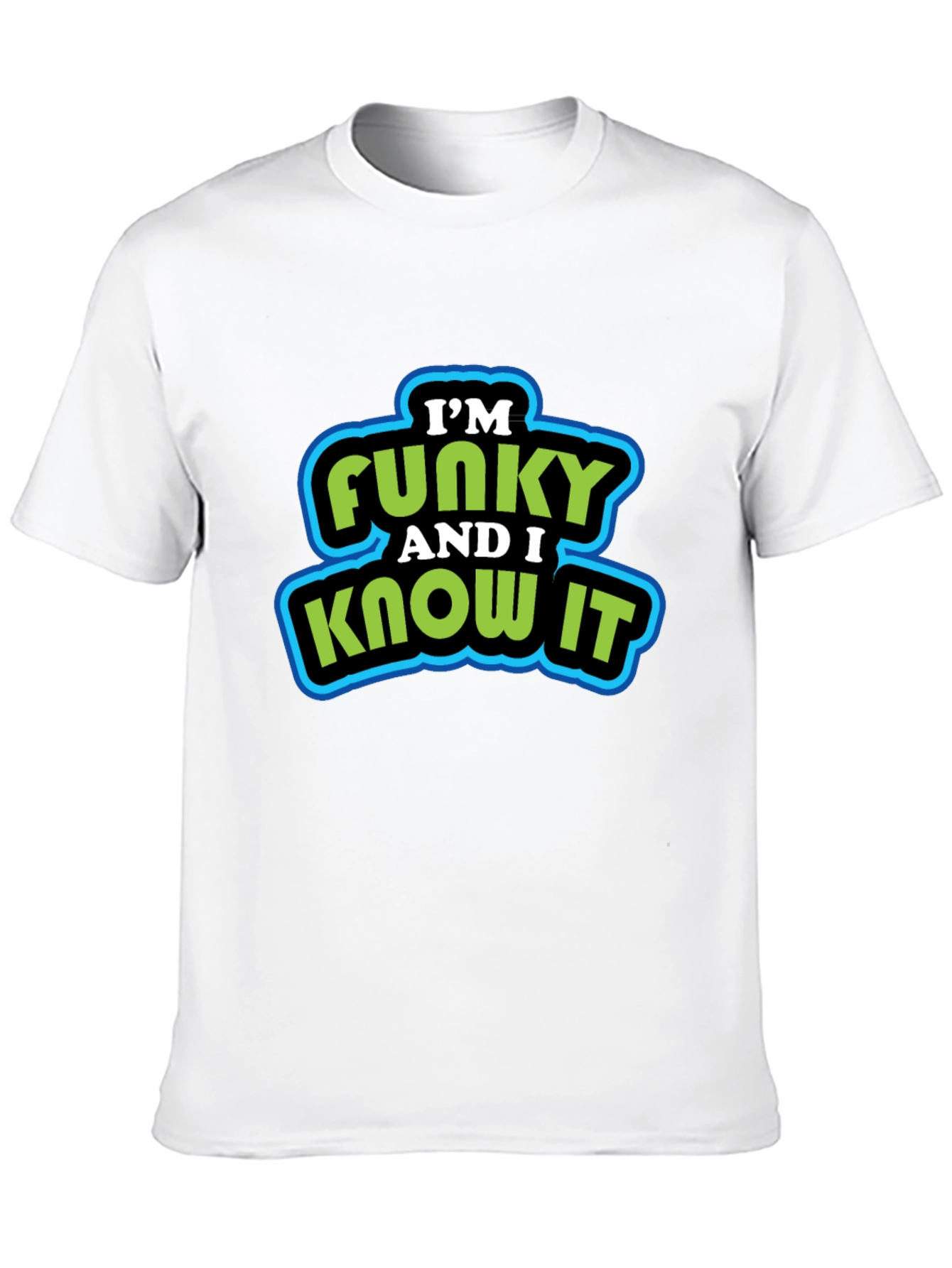 Funky and I Know It Mens Black Graphic T-Shirt