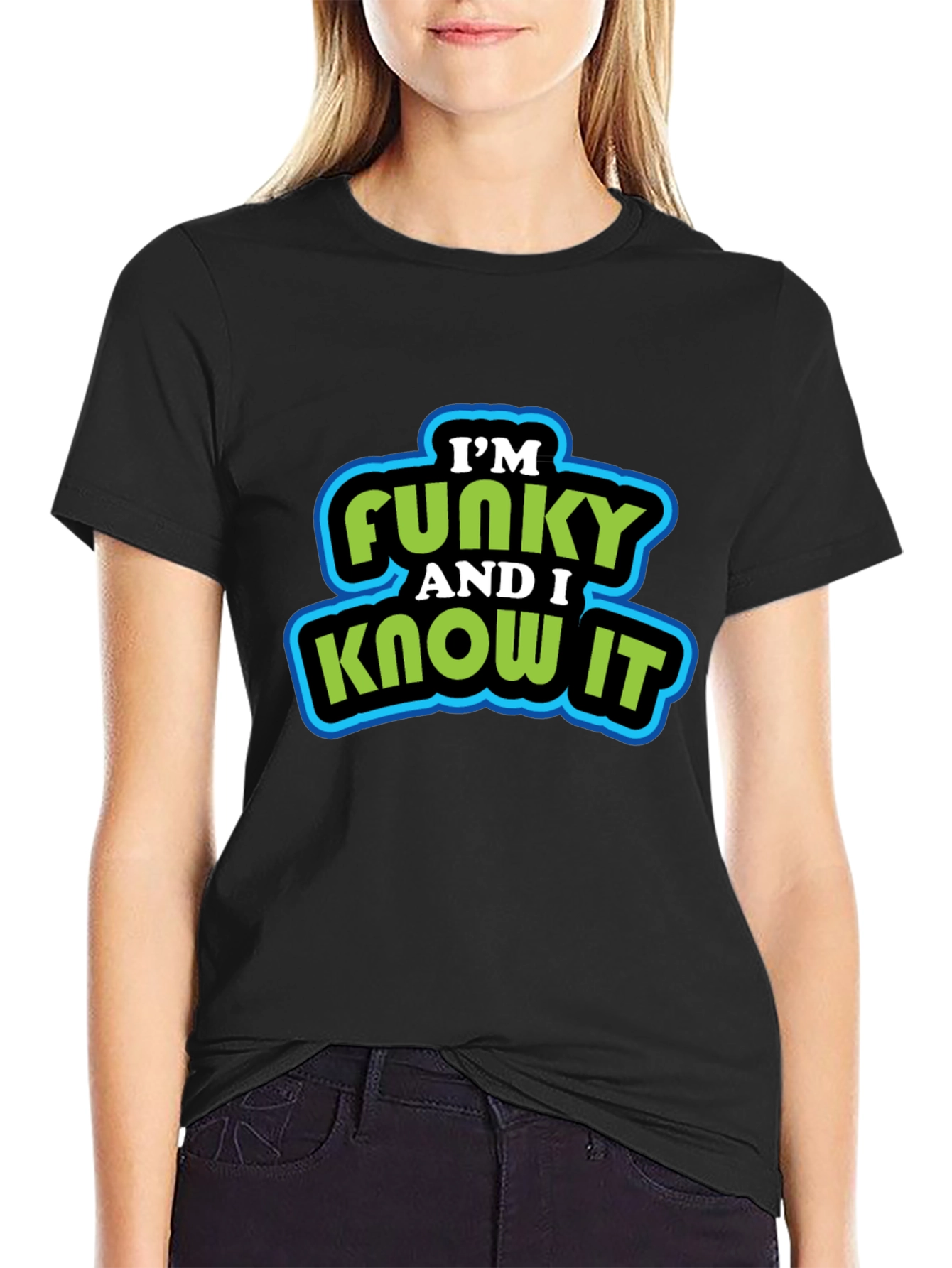 Funky and I Know It Mens Black Graphic T-Shirt