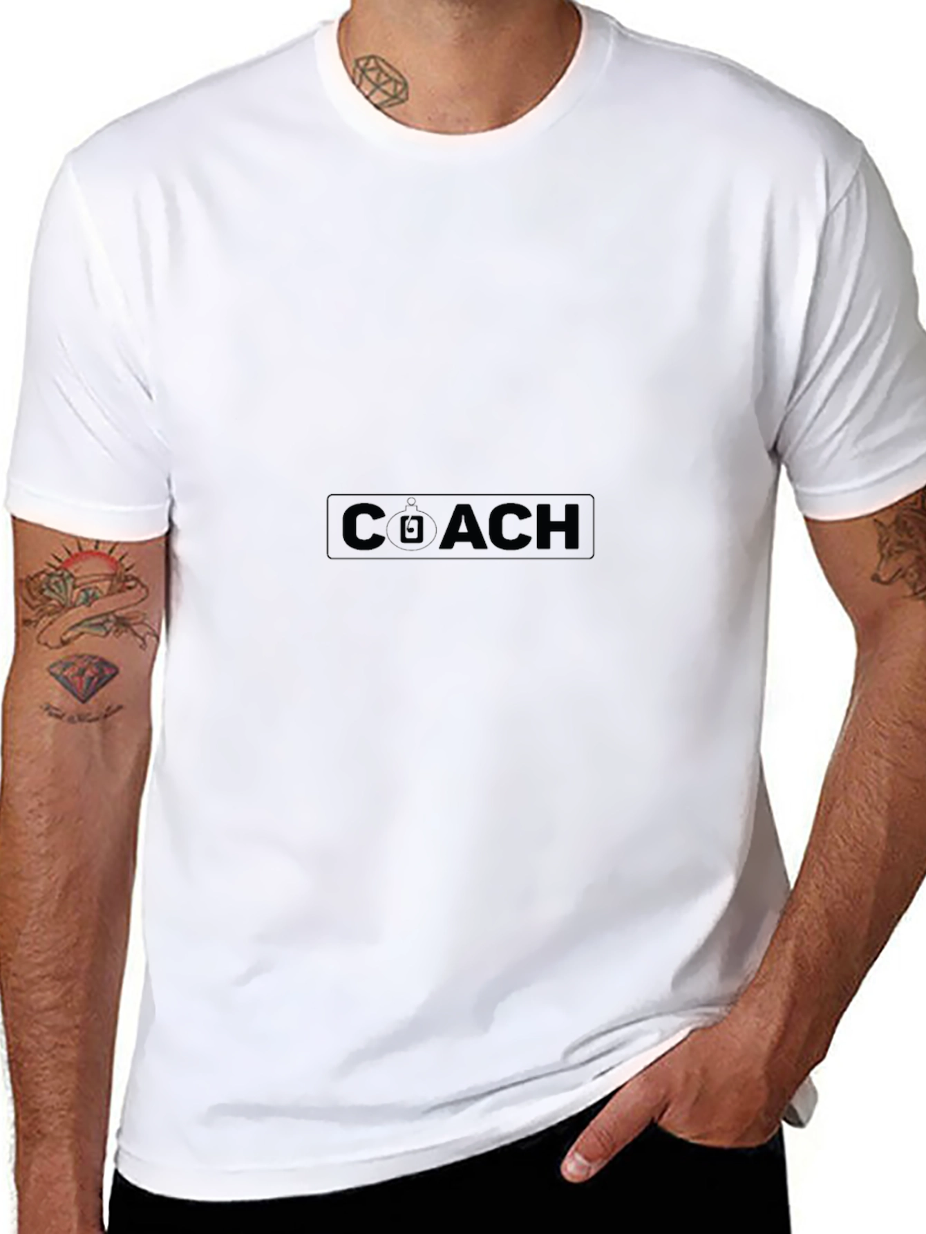 Mens Coach Graphic Black T-Shirt