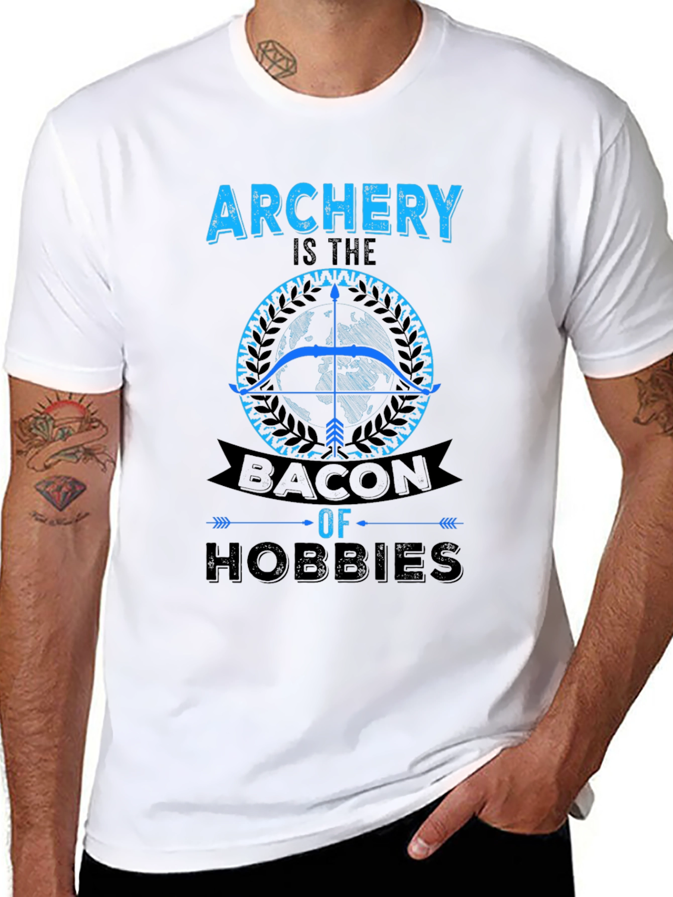 Archery Bacon of Hobbies Graphic T-Shirt