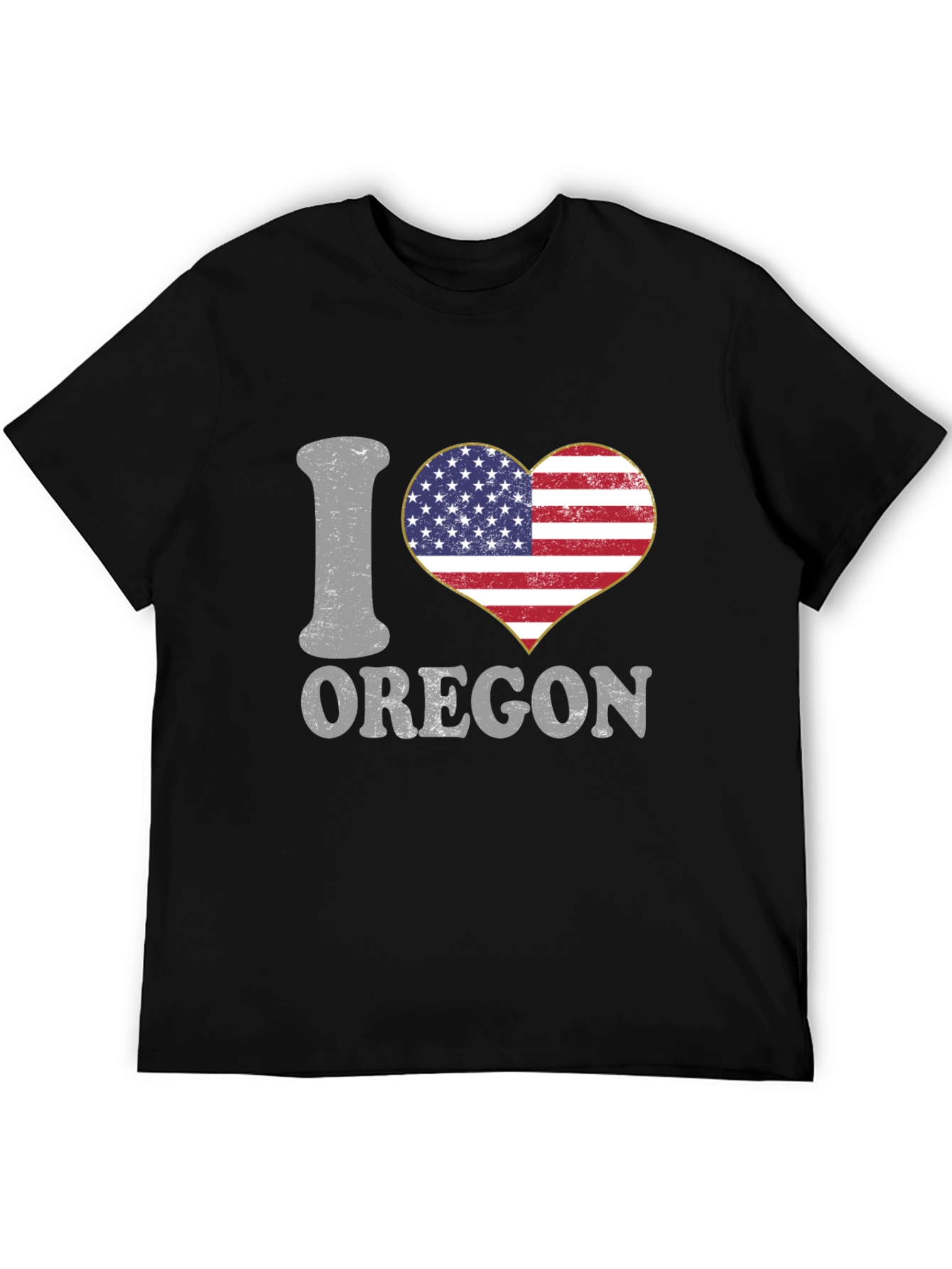 I Heart Oregon USA Flag Graphic Tee