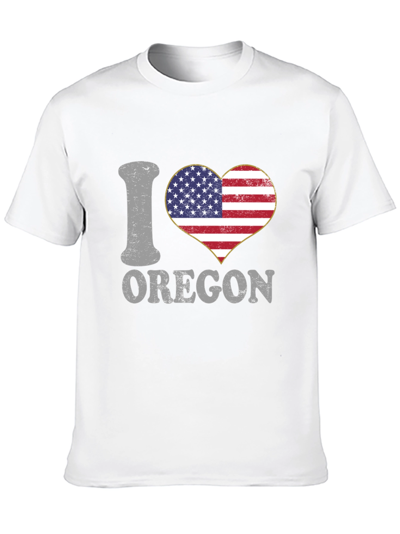I Heart Oregon USA Flag Graphic Tee