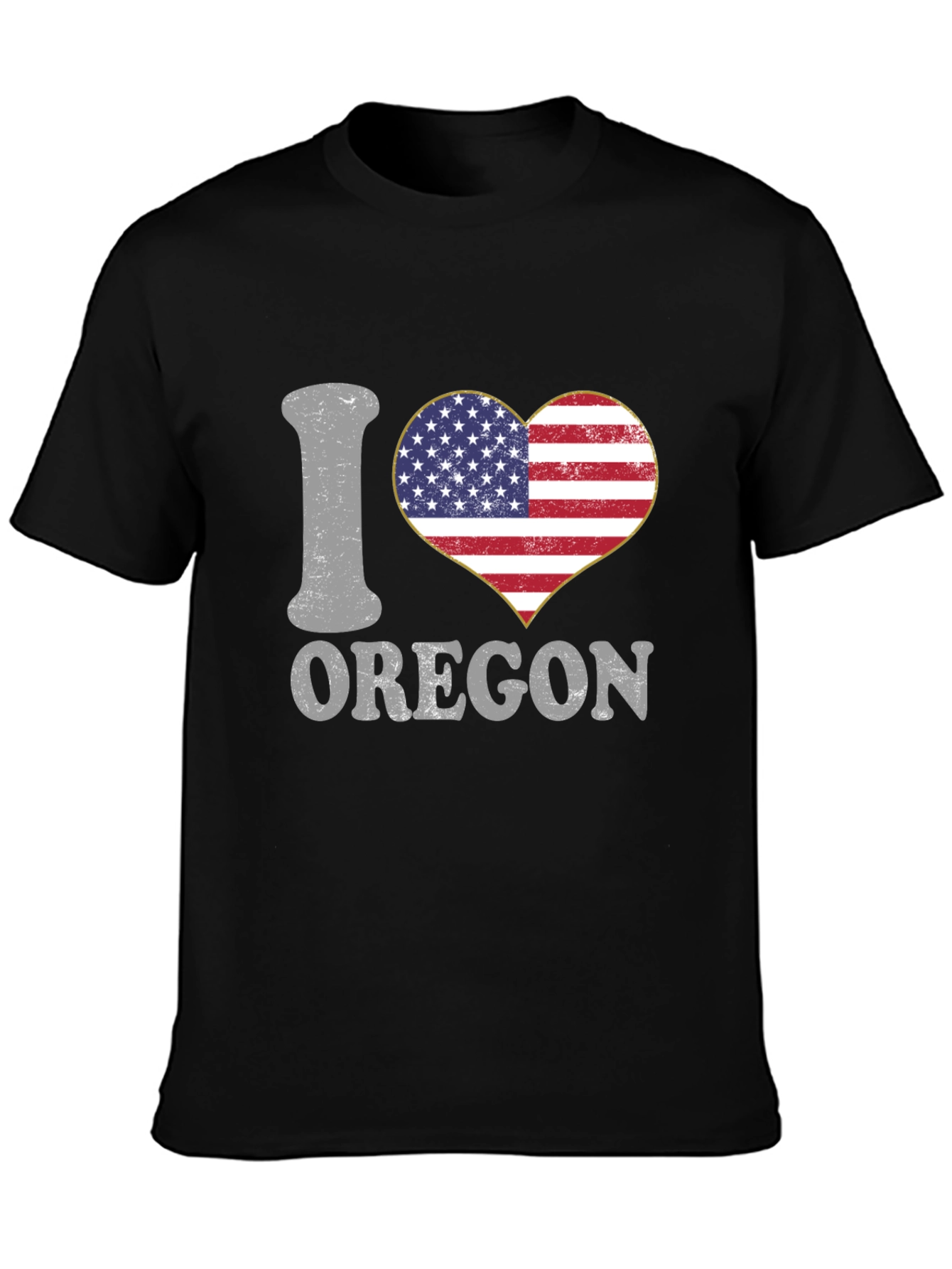 I Heart Oregon USA Flag Graphic Tee