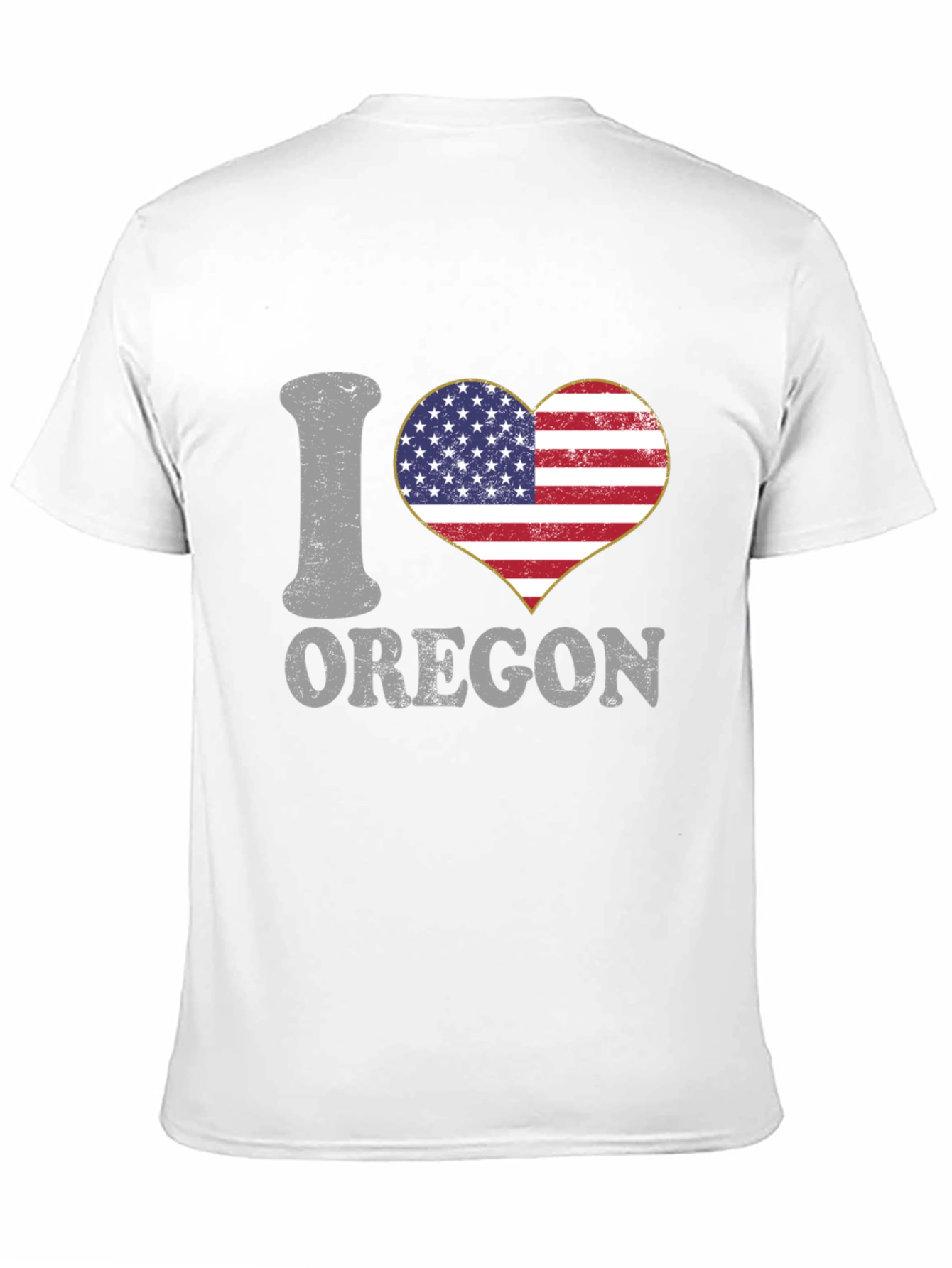 I Heart Oregon USA Flag Graphic Tee