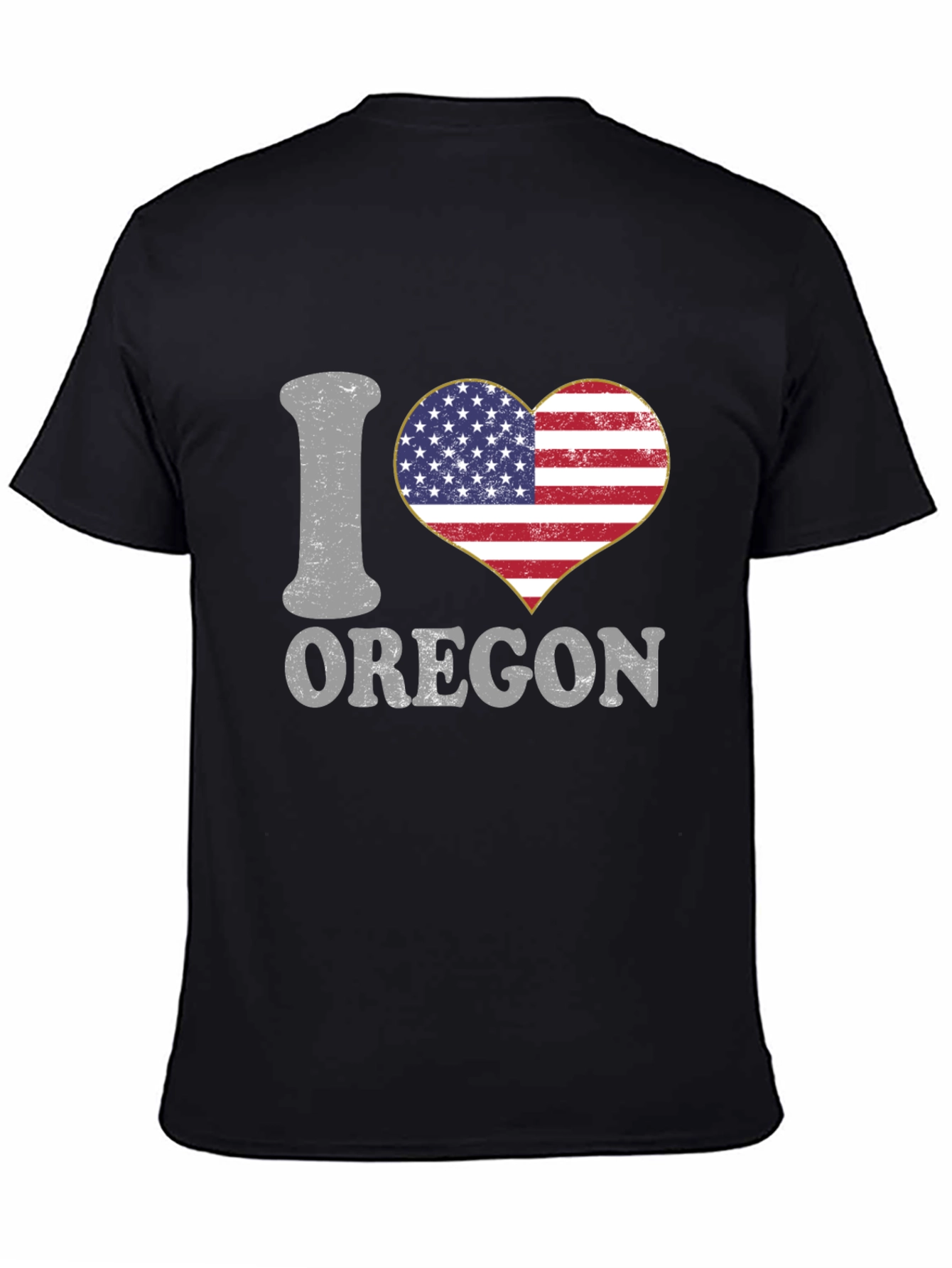 I Heart Oregon USA Flag Graphic Tee