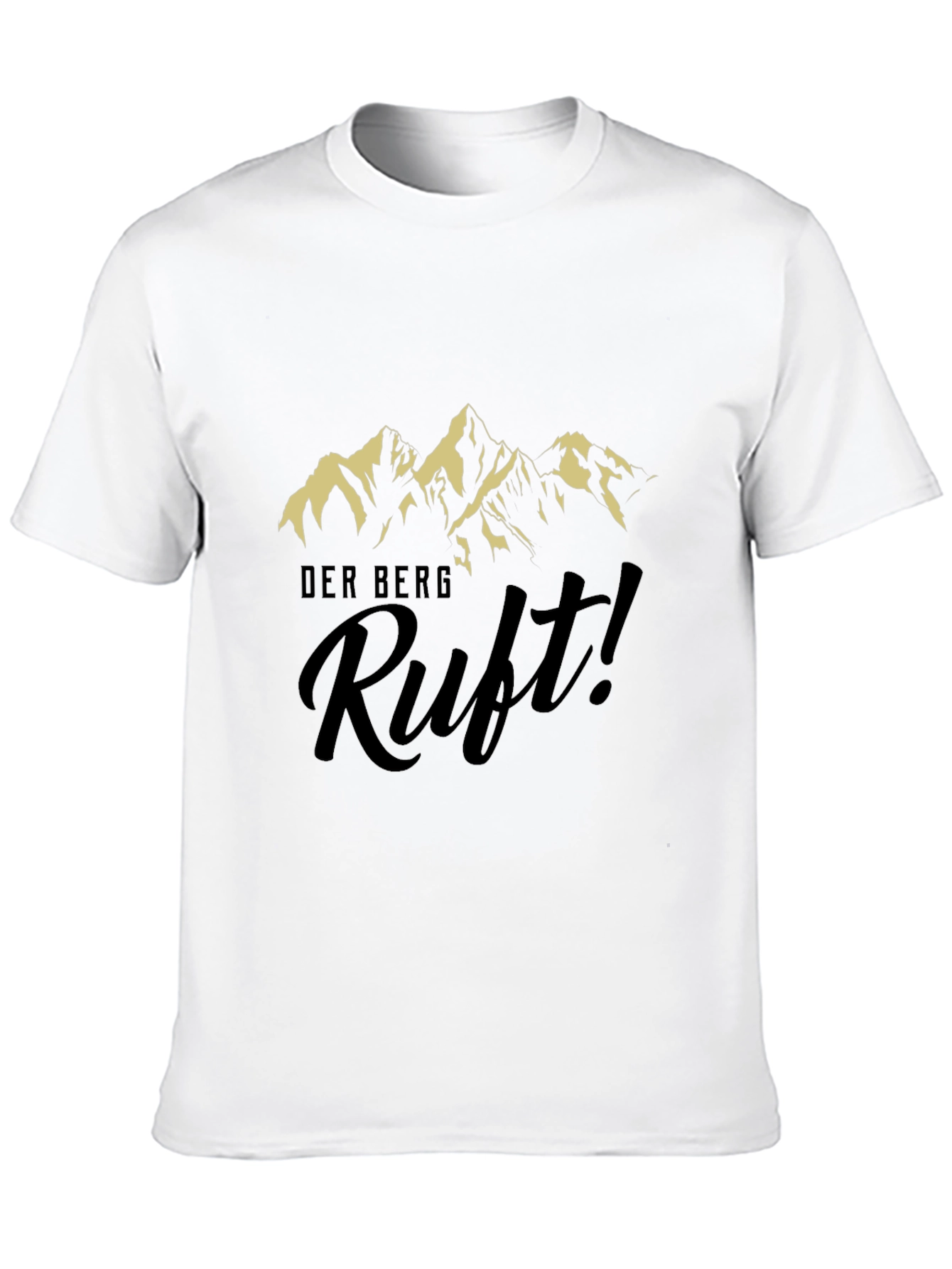Mens Black Graphic T-Shirt - Der Berg Ruft!