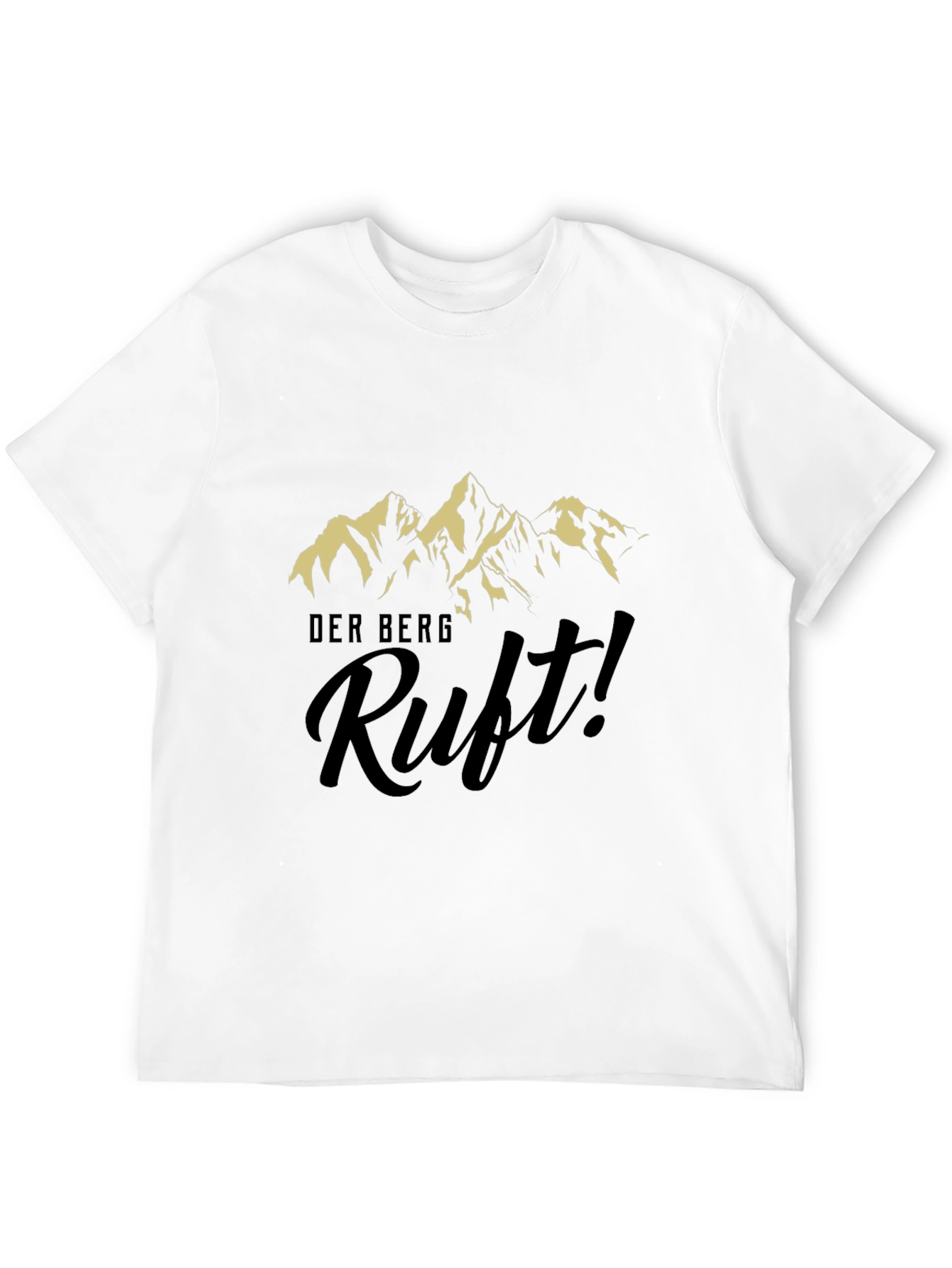 Mens Black Graphic T-Shirt - Der Berg Ruft!