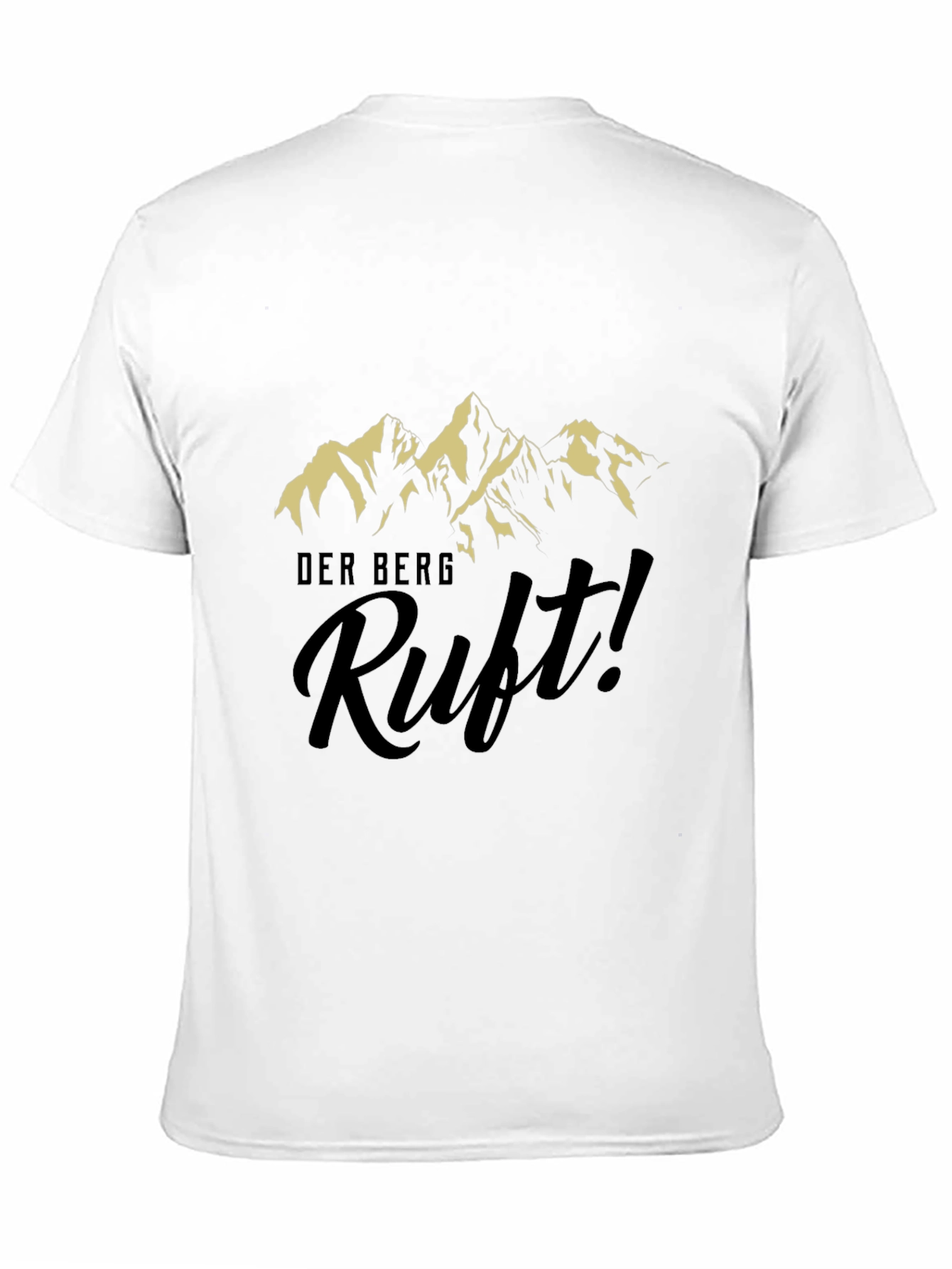 Mens Black Graphic T-Shirt - Der Berg Ruft!