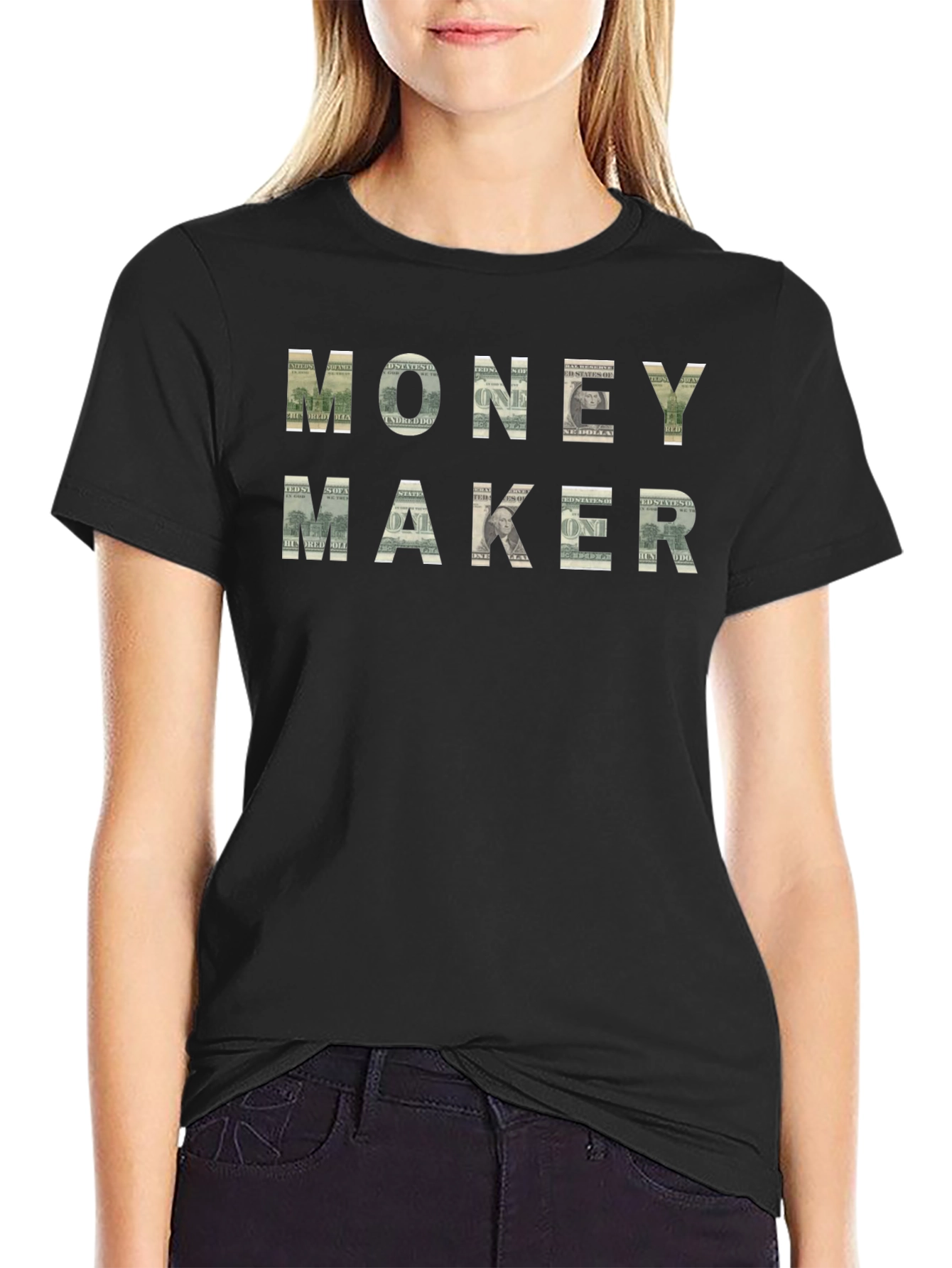 Money Maker Graphic Tee - Black Cotton T-Shirt