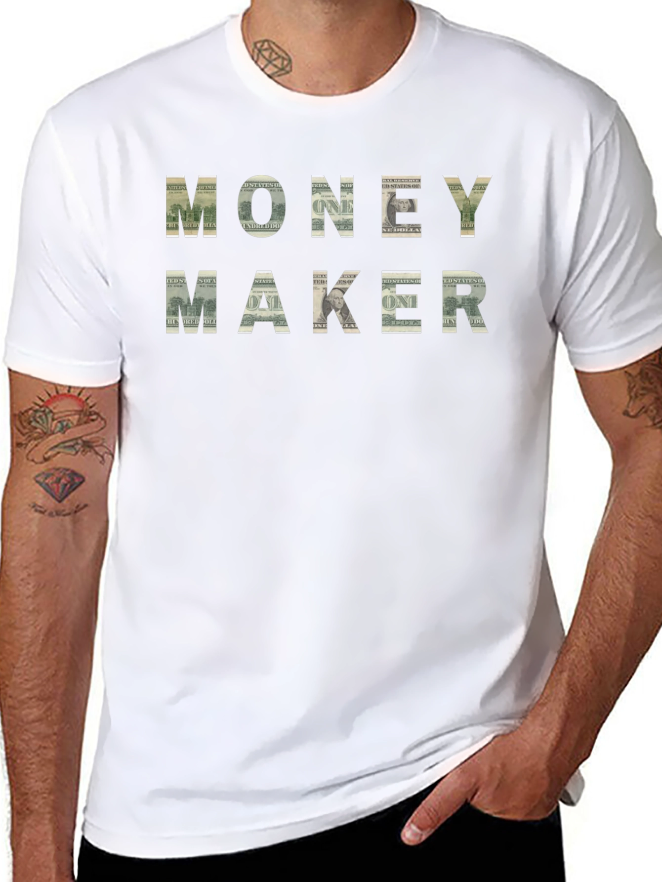 Money Maker Graphic Tee - Black Cotton T-Shirt