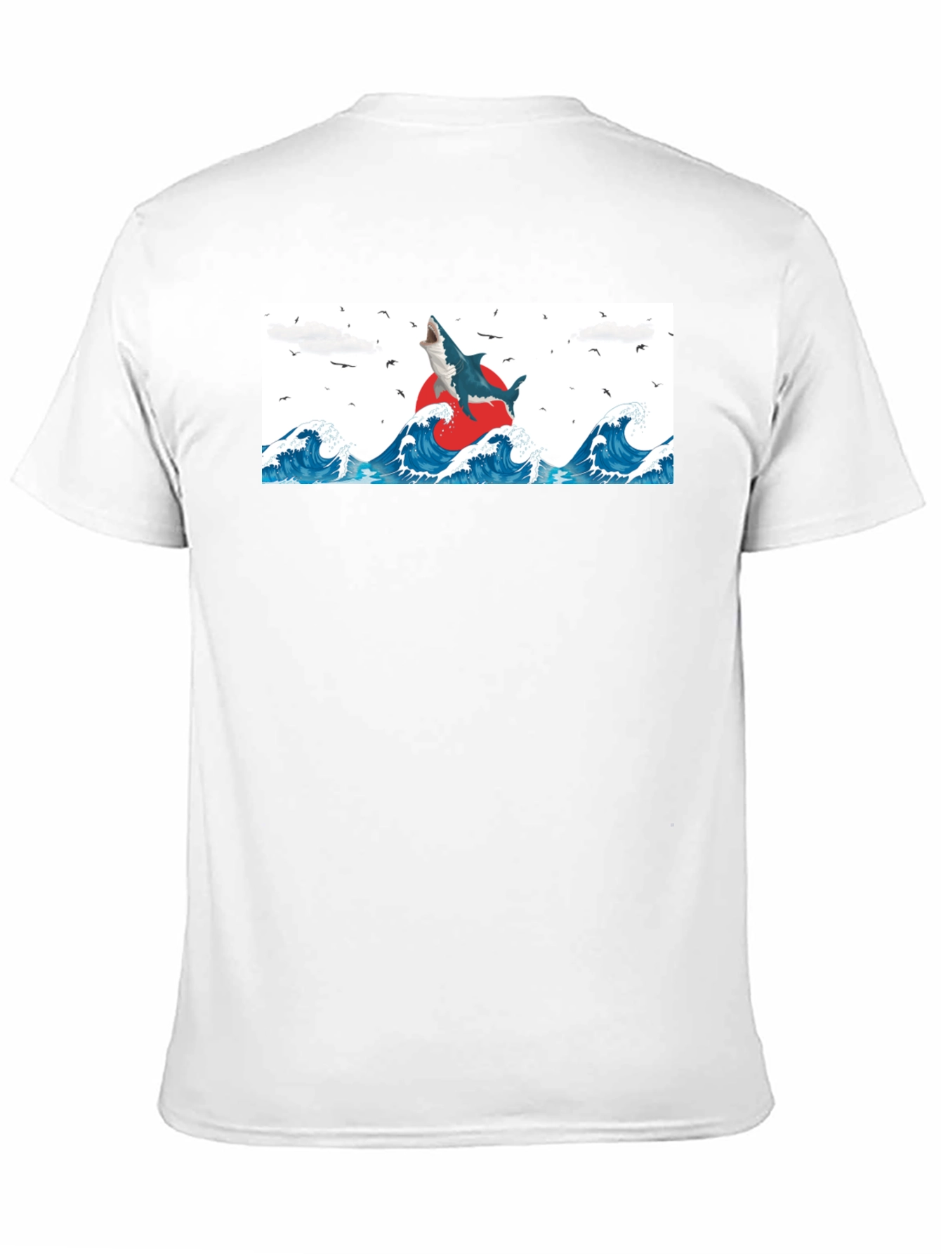 Shark Wave T-Shirt - Artistic Graphic Tee