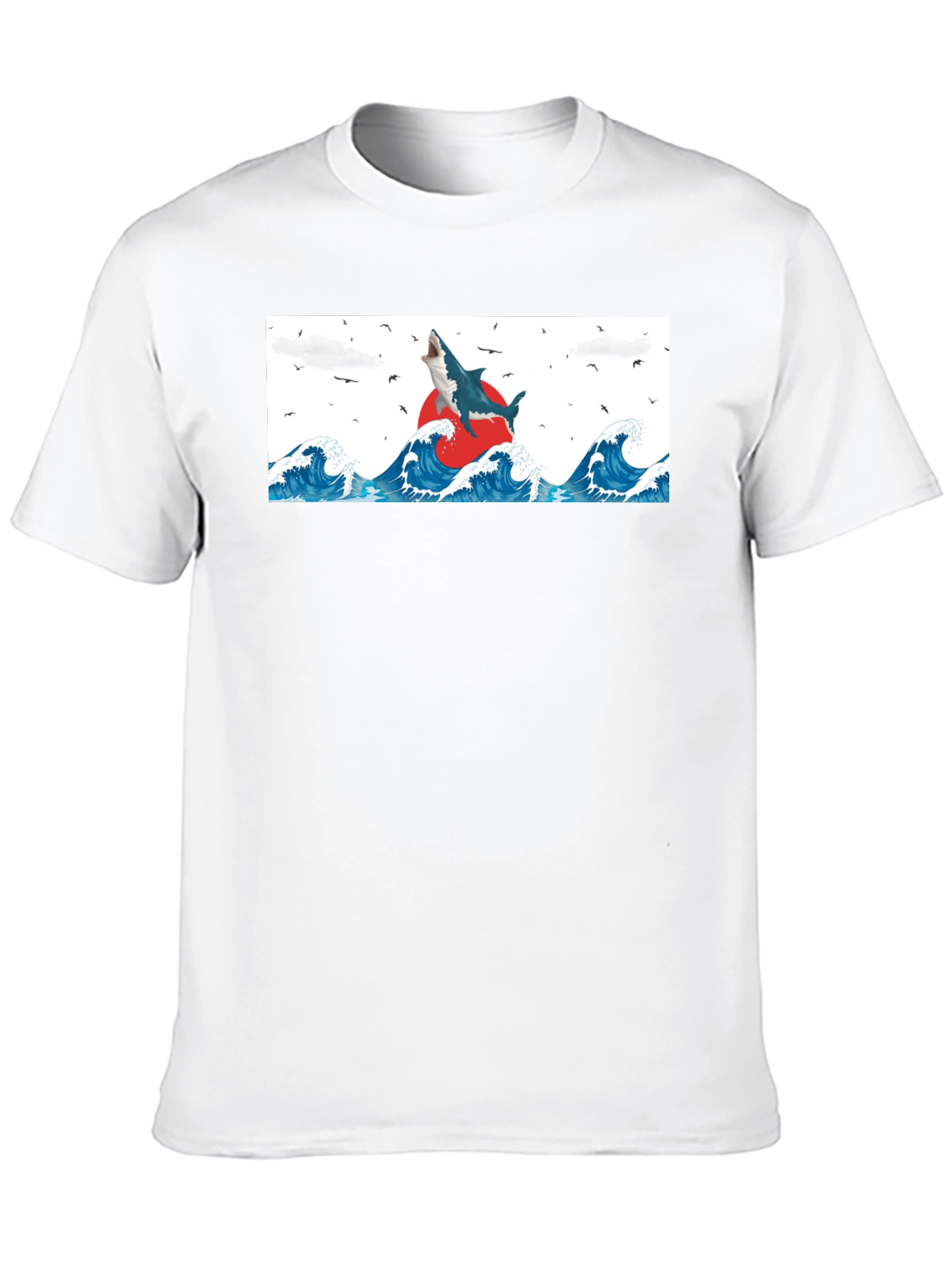 Shark Wave T-Shirt - Artistic Graphic Tee