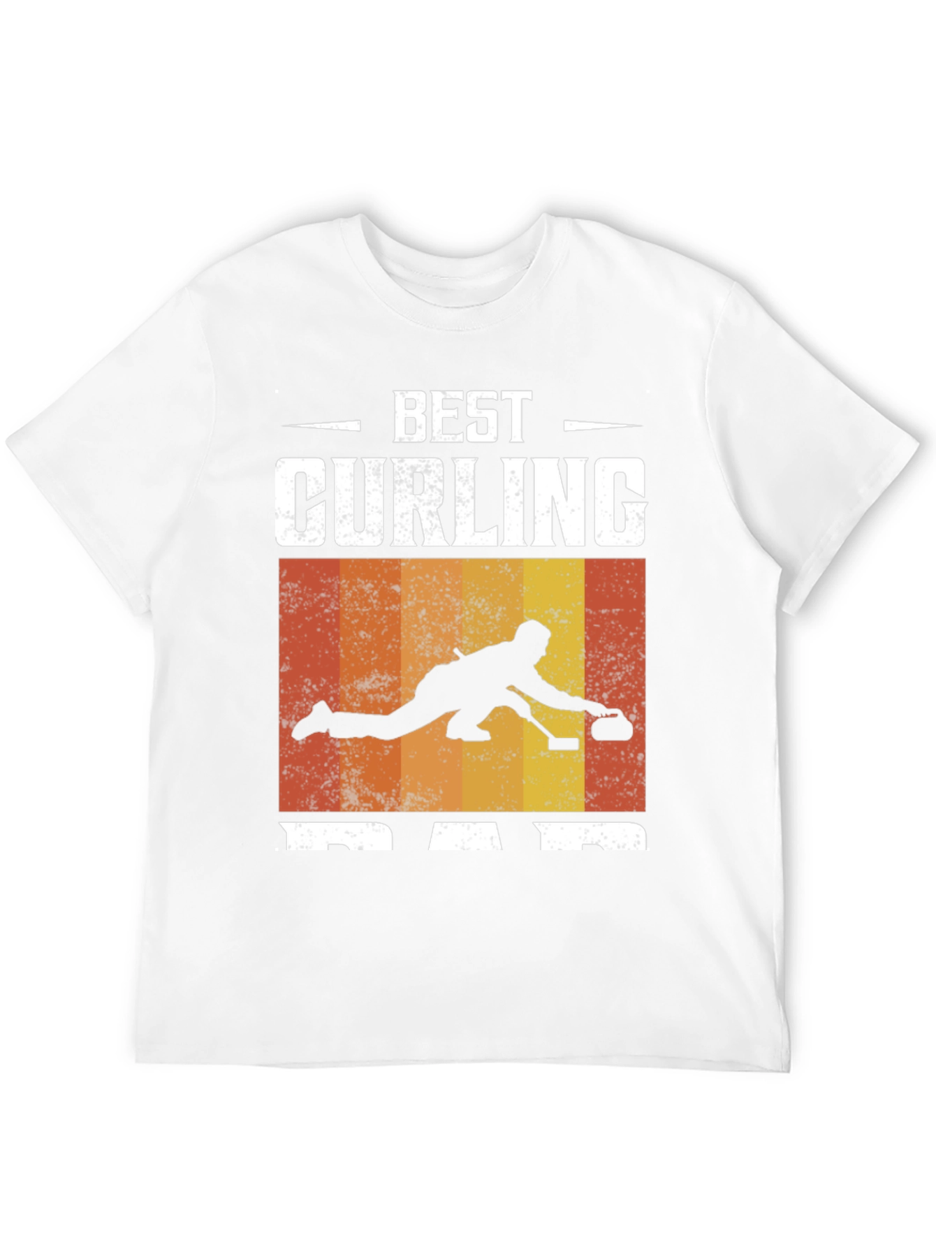 Best Curling Dad T-Shirt Black Graphic Tee