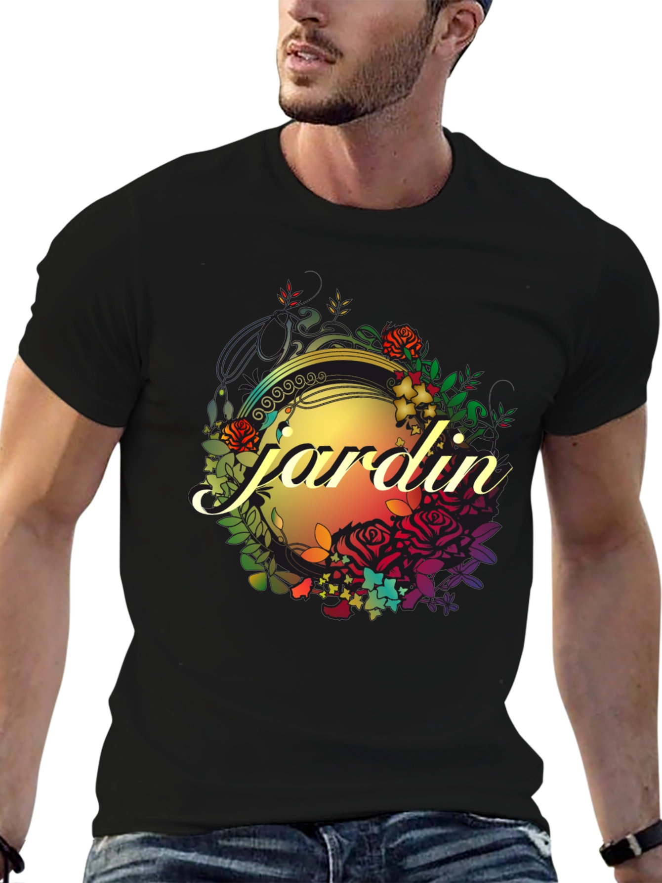 Jardin Floral Graphic Tee - Stylish Comfort