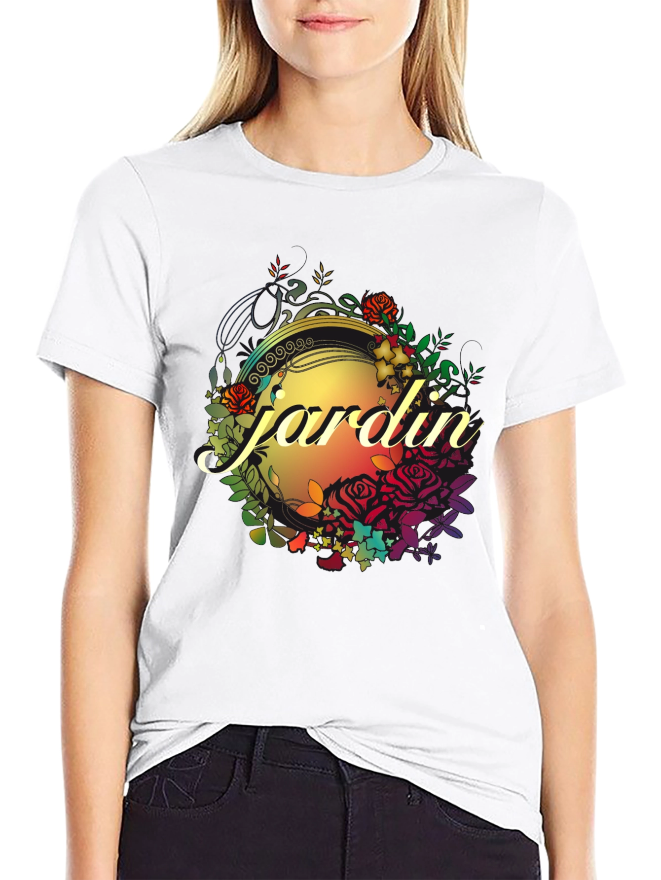 Jardin Floral Graphic Tee - Stylish Comfort