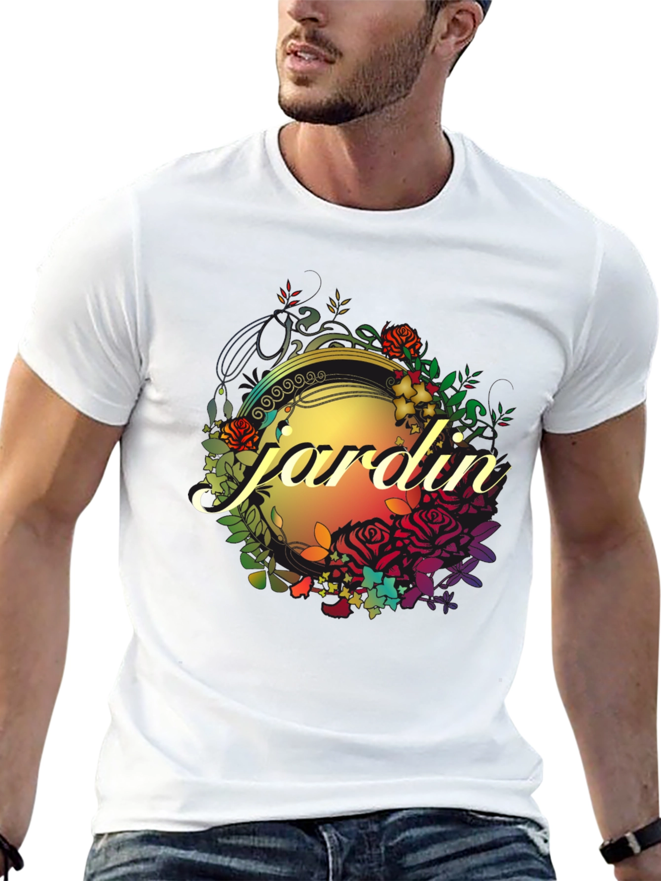 Jardin Floral Graphic Tee - Stylish Comfort