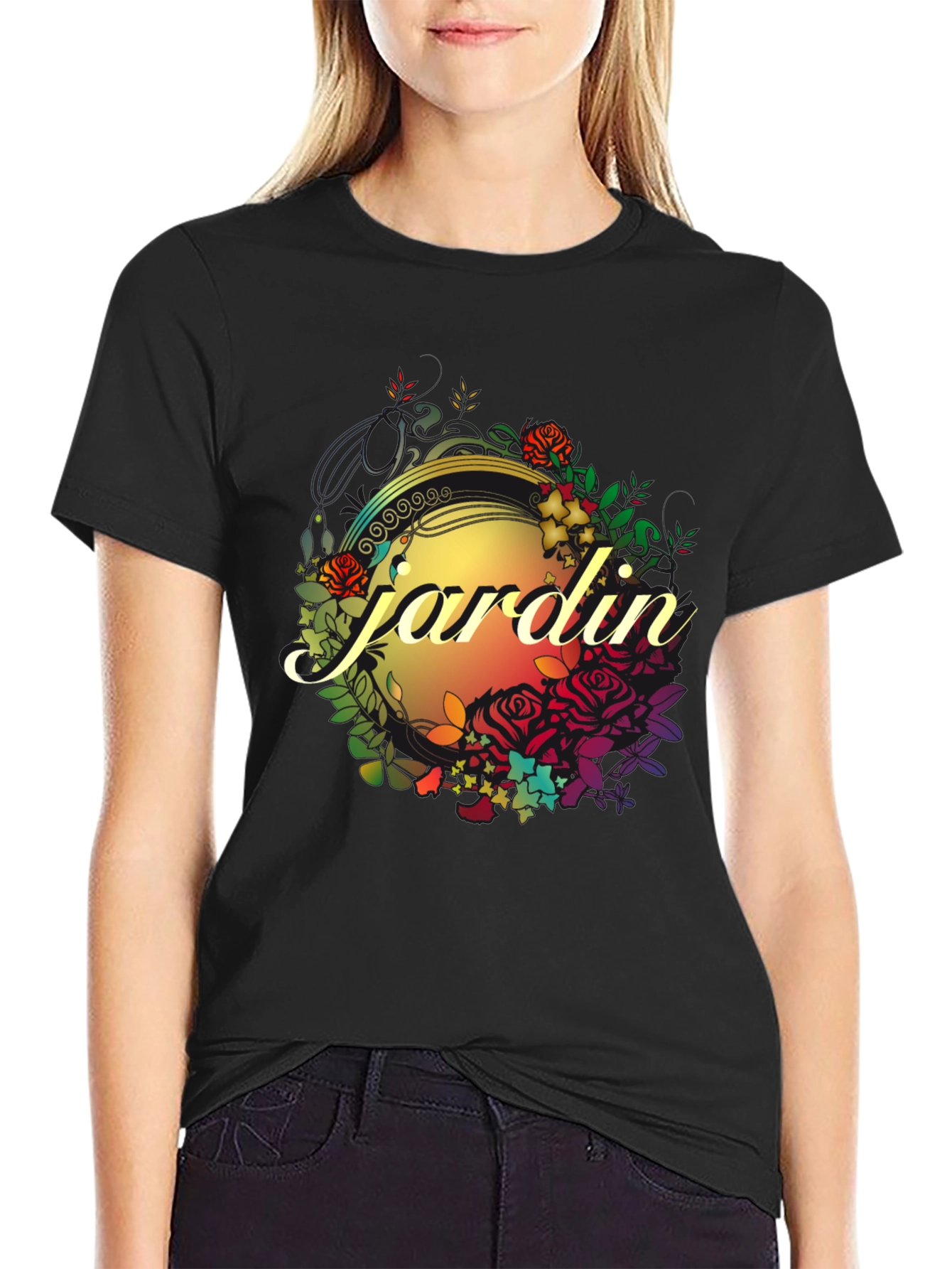 Jardin Floral Graphic Tee - Stylish Comfort