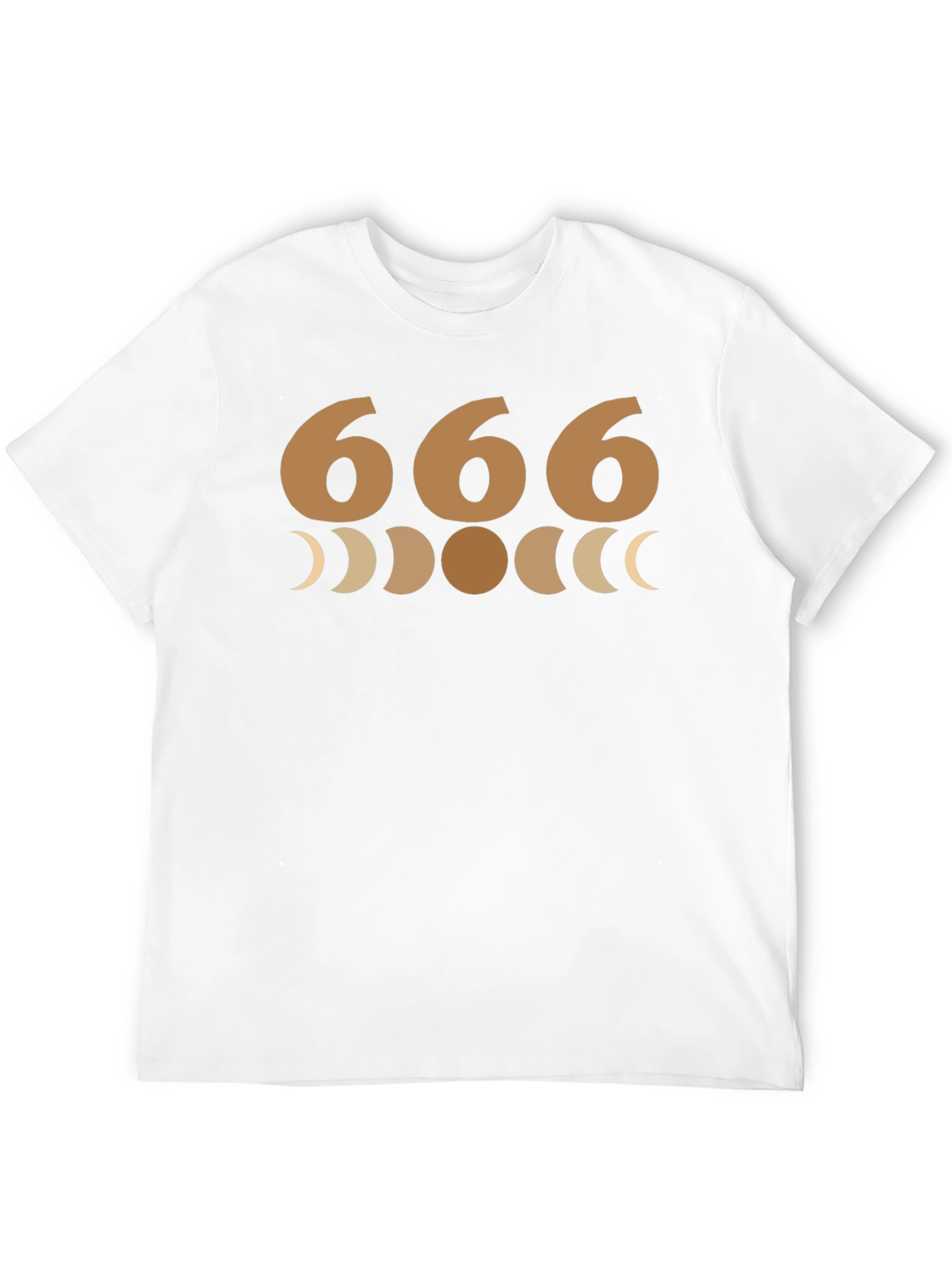 666 Moon Phase Graphic Tee - Soft Cotton Blend