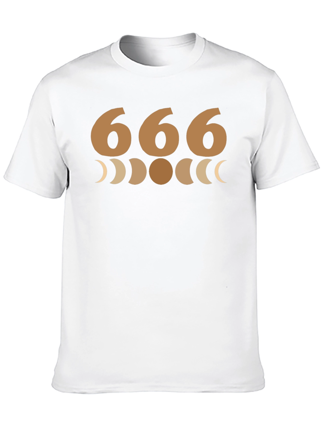 666 Moon Phase Graphic Tee - Soft Cotton Blend