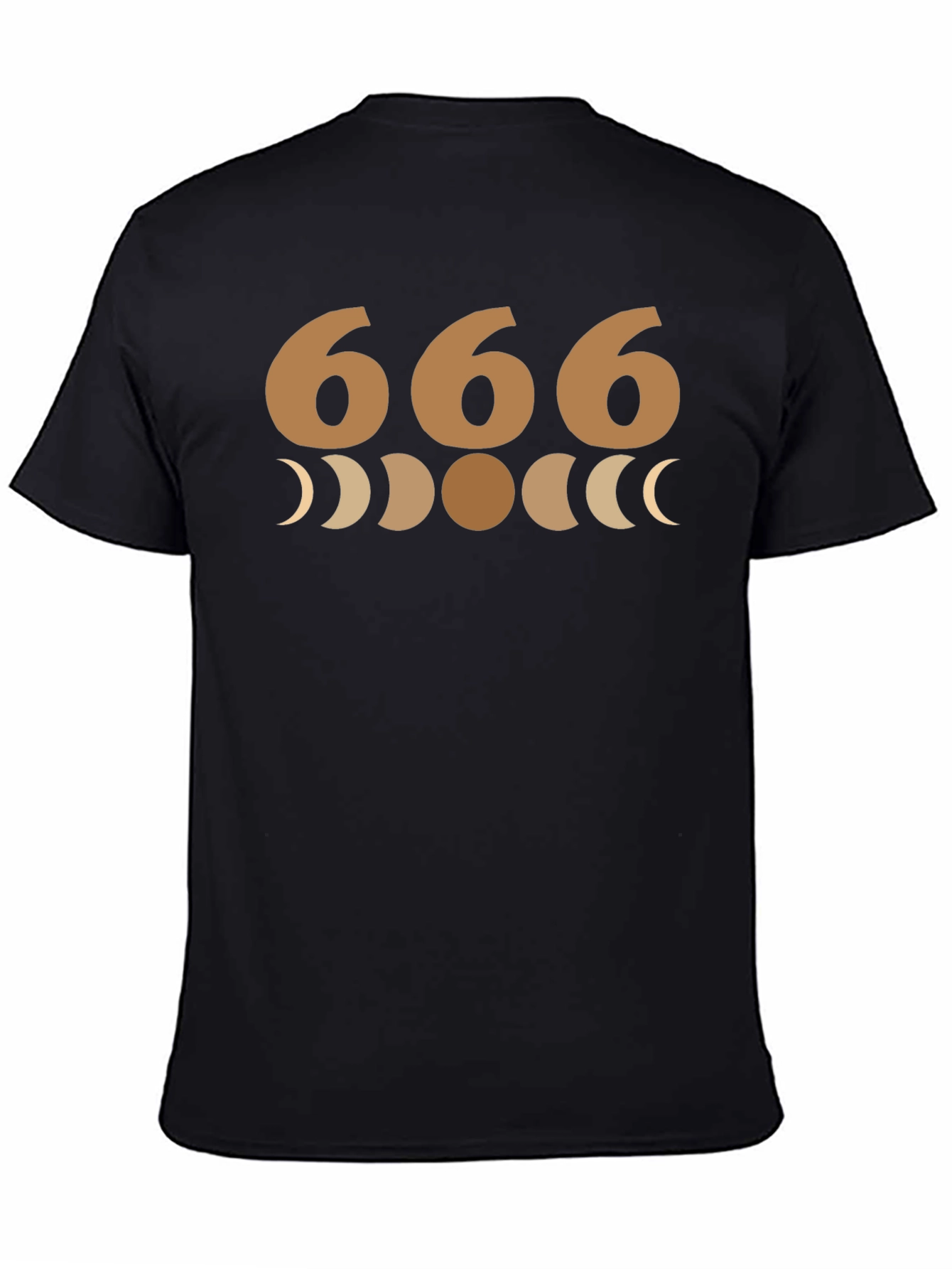 666 Moon Phase Graphic Tee - Soft Cotton Blend
