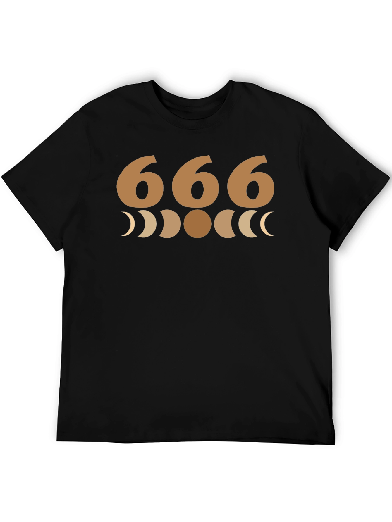 666 Moon Phase Graphic Tee - Soft Cotton Blend