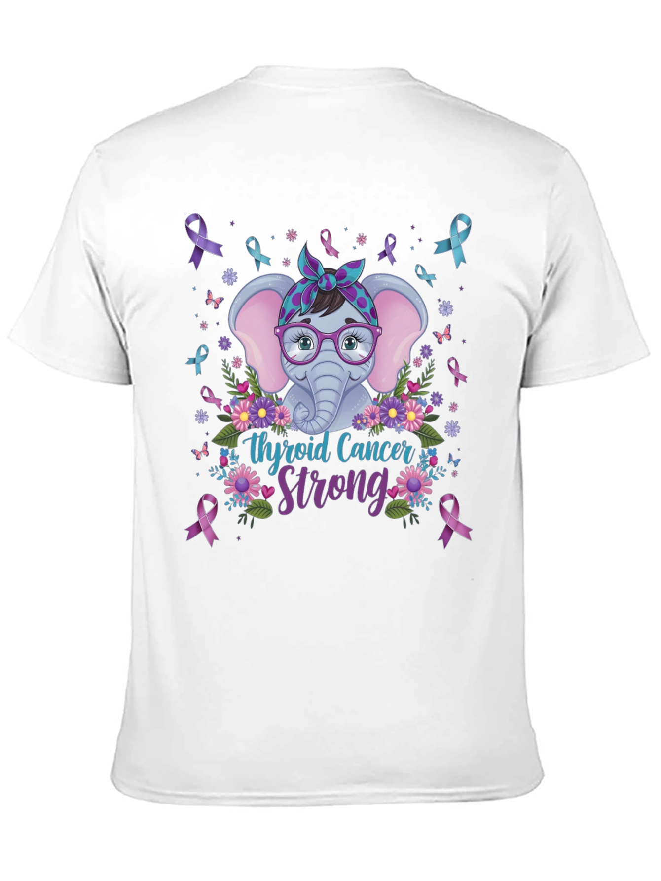Thyroid Cancer Strong Elephant T-Shirt